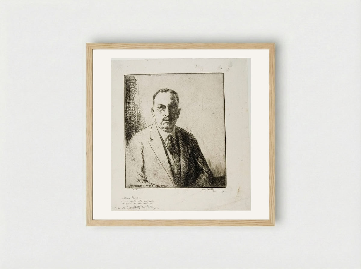 Albert H. Wiggin - James McBey - Framed Print Wood