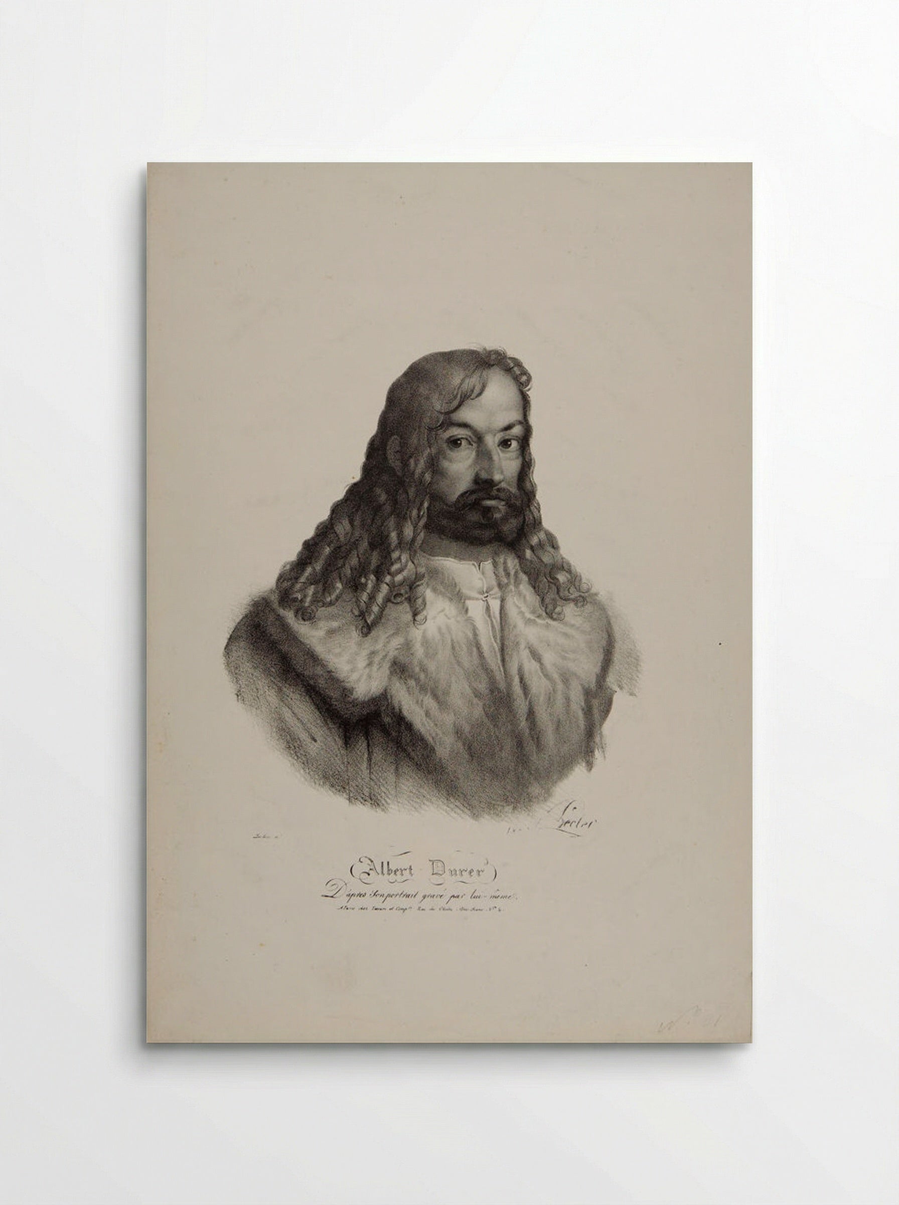 Albrecht Dürer (After Dürer's Self-Portrait) - Auguste Toussaint Lecler - Poster