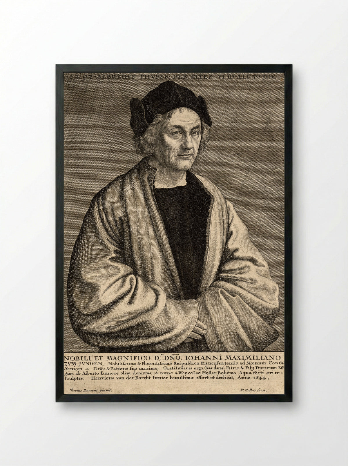 Albrecht Dürer the Elder - Wenceslaus Hollar - Framed Print Black