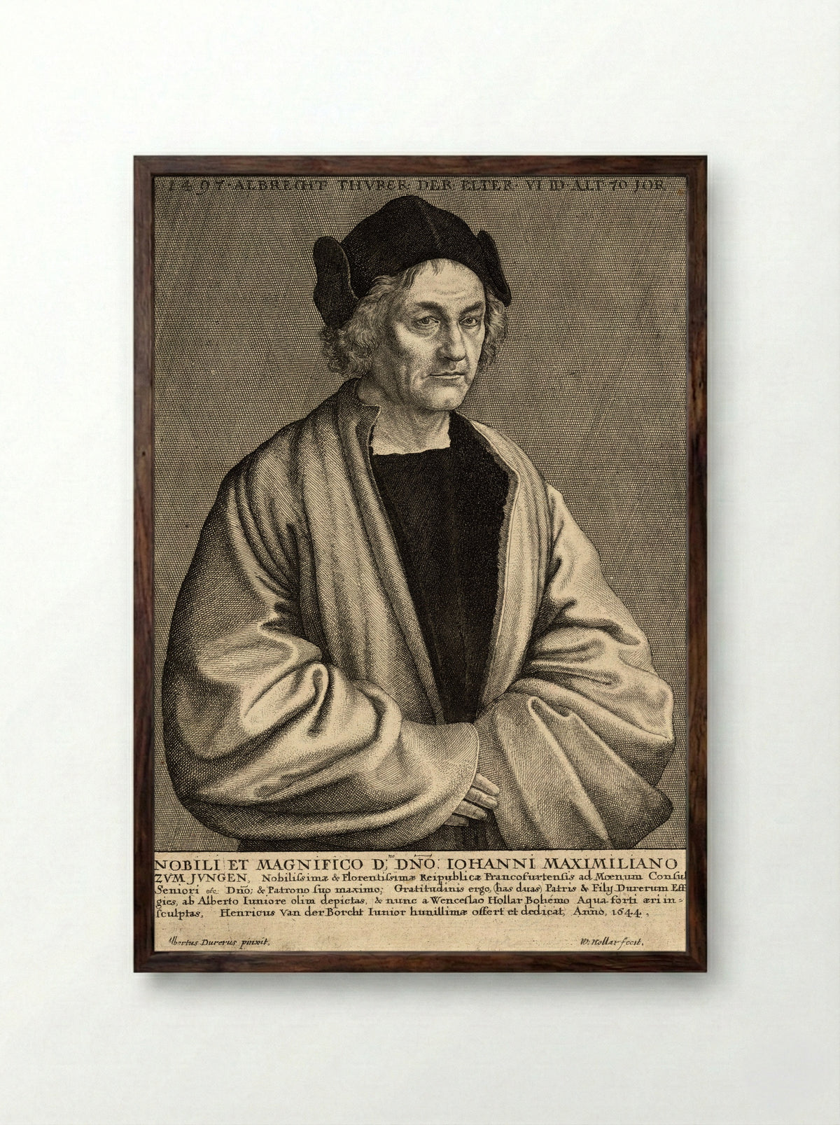 Albrecht Dürer the Elder - Wenceslaus Hollar - Framed Print Dark Wood