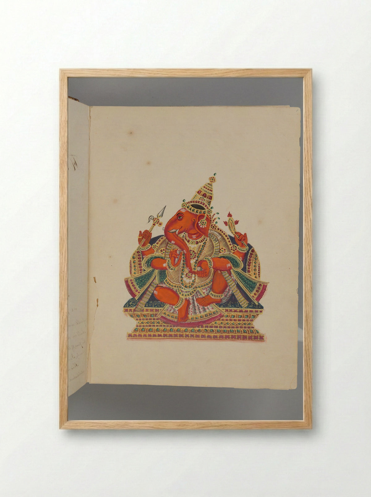 Album depicting one hundred Hindu gods (Ganesha) - Unidentified artists - Framed Print Wood