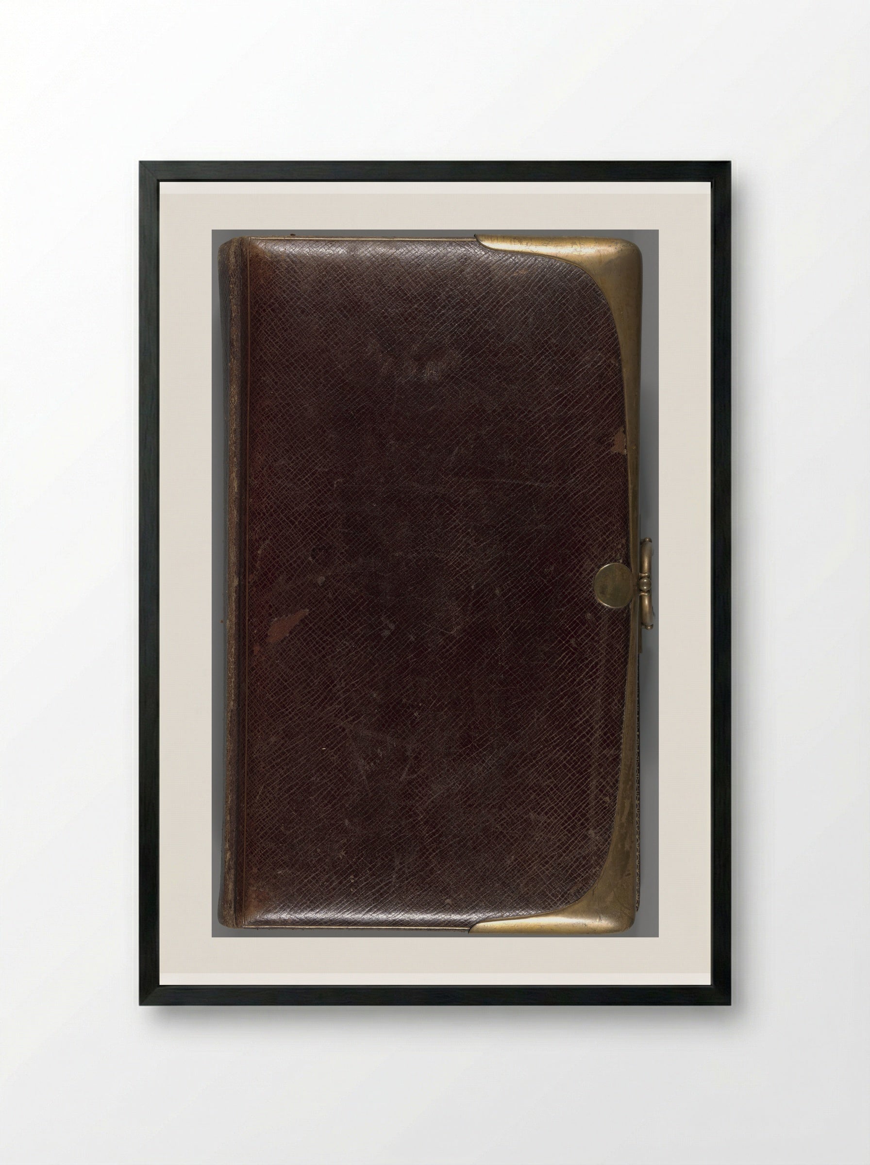 Album with Cartes-de-Visite and Cabinet Cards of Military Personnel - Solis Prints - Framed Print Black