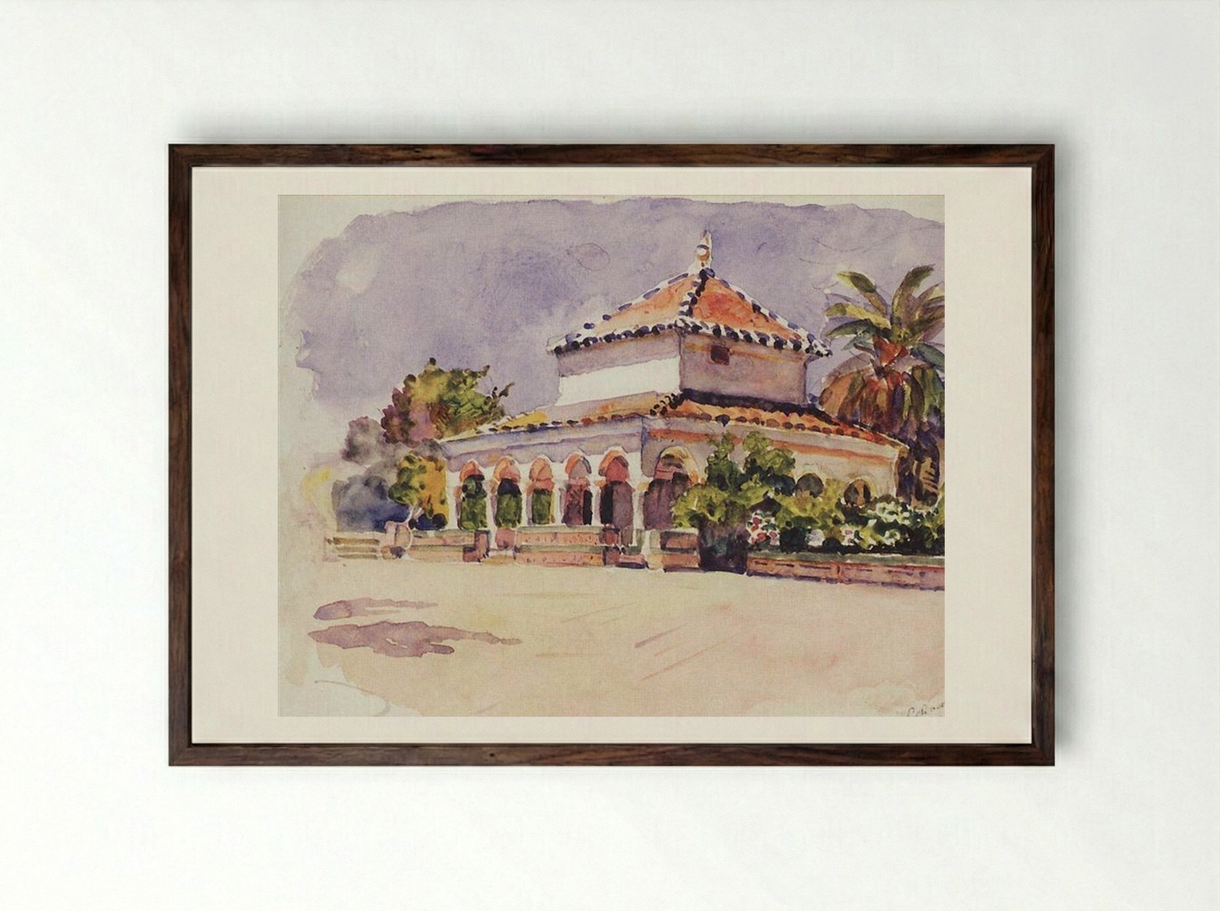 Alcázar of Seville - Vasily Surikov - Framed Print Dark Wood
