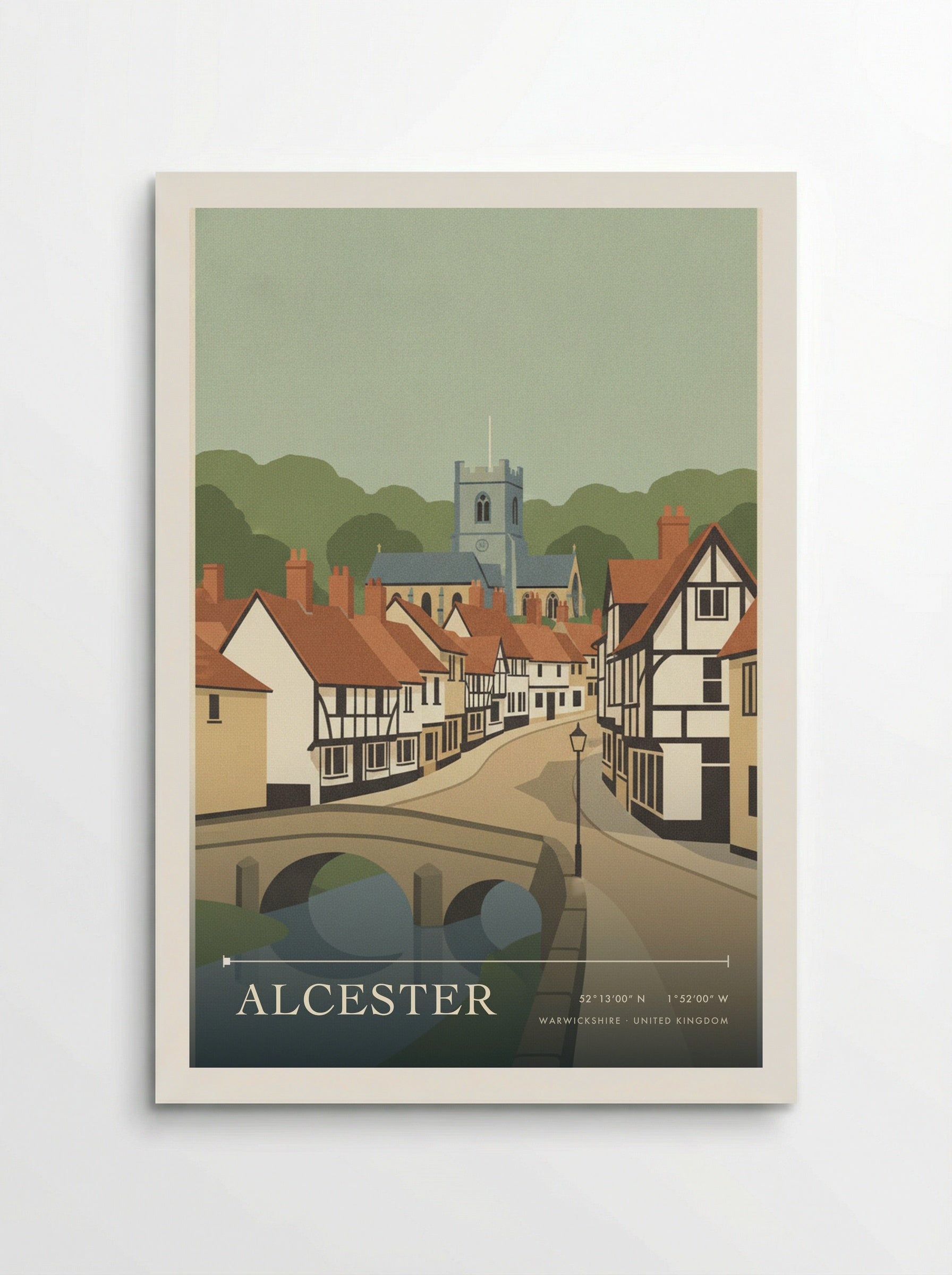 Alcester Warwickshire United Kingdom Travel Poster - Poster