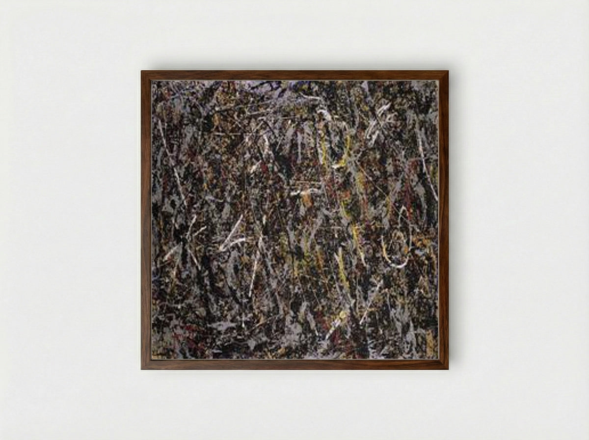 Alchemy - Jackson Pollock - Framed Print Dark Wood