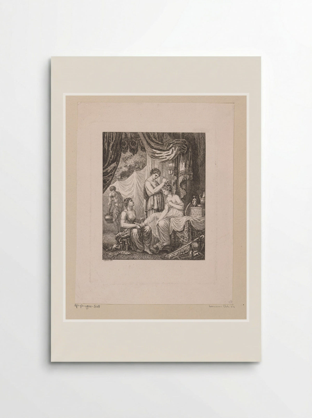 Alcina at her Toilet - Salomon Gessner - Poster