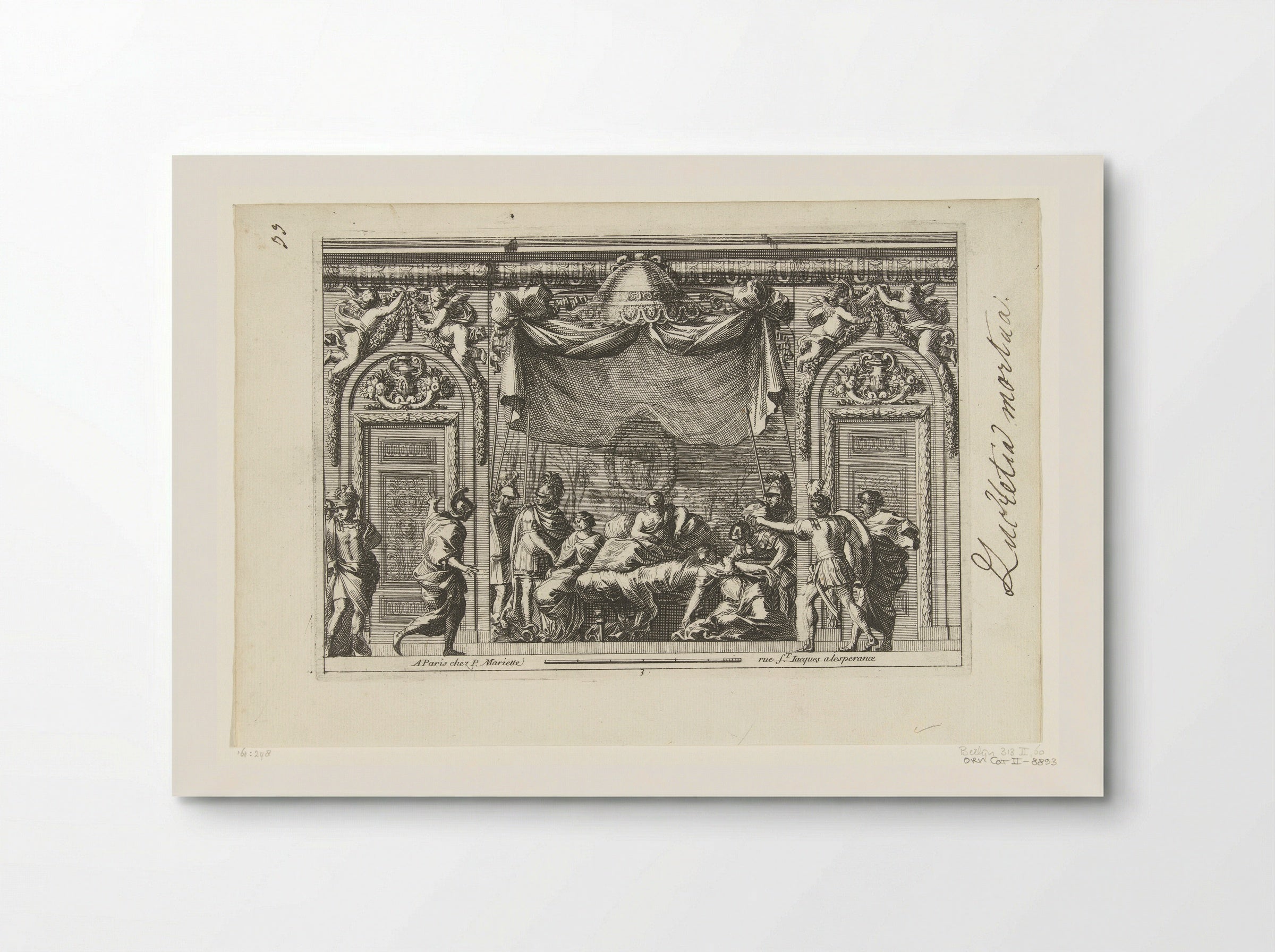 Alcove with the Death of Cleopatra - Jean Lepautre - Poster