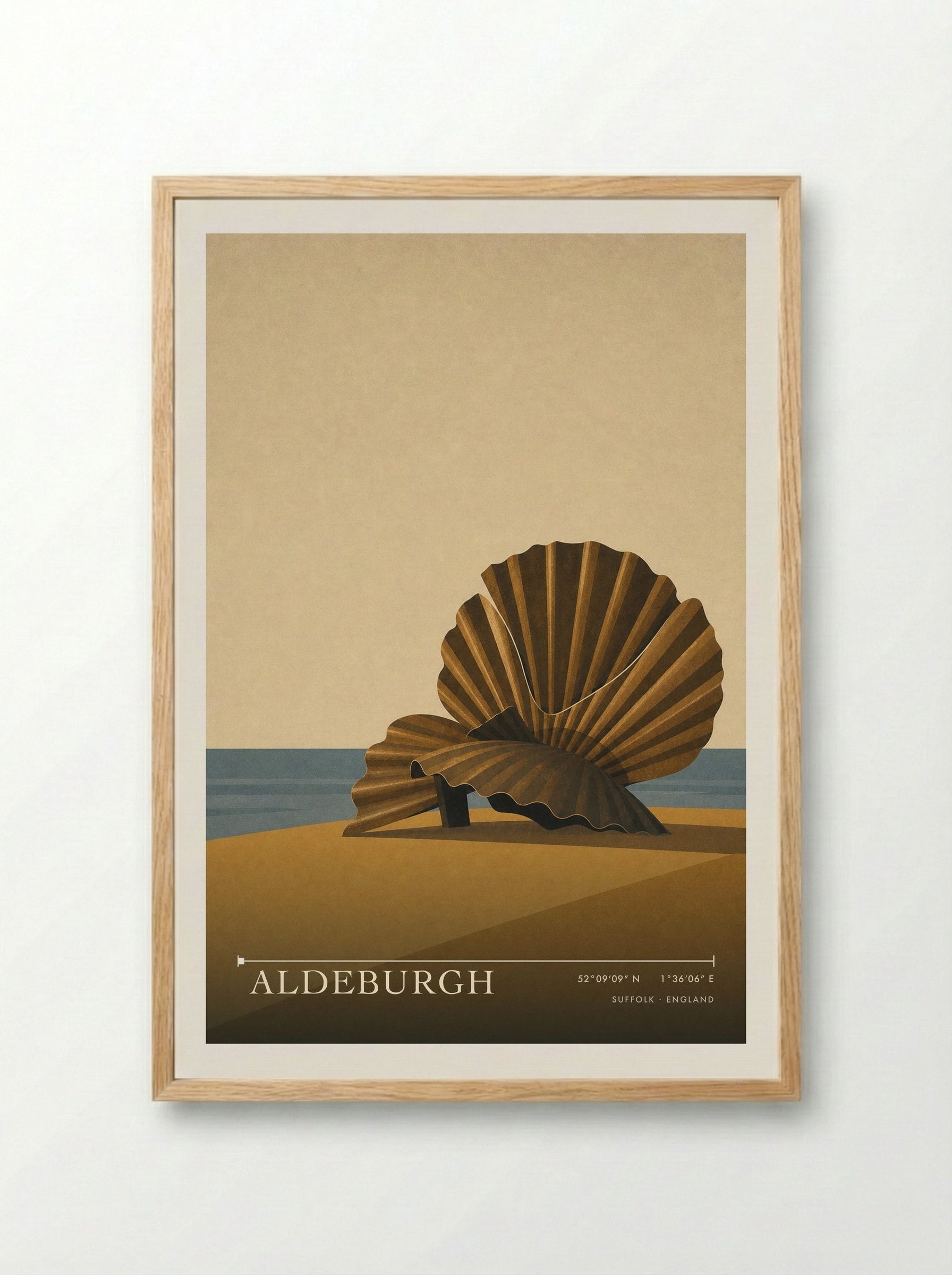 Aldeburgh Suffolk Travel Poster - Framed Print Wood