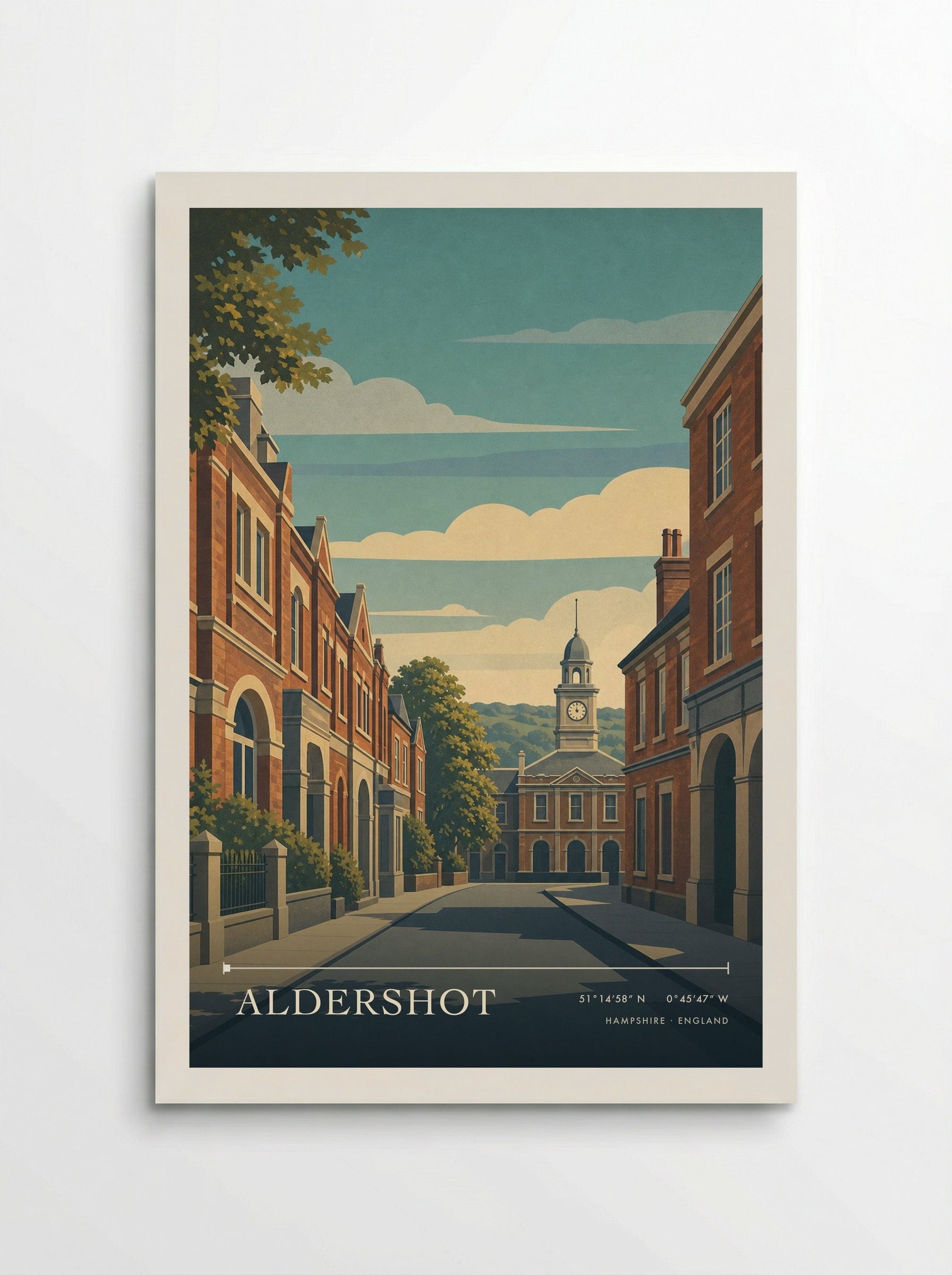 Aldershot Hampshire England Travel Poster - Poster