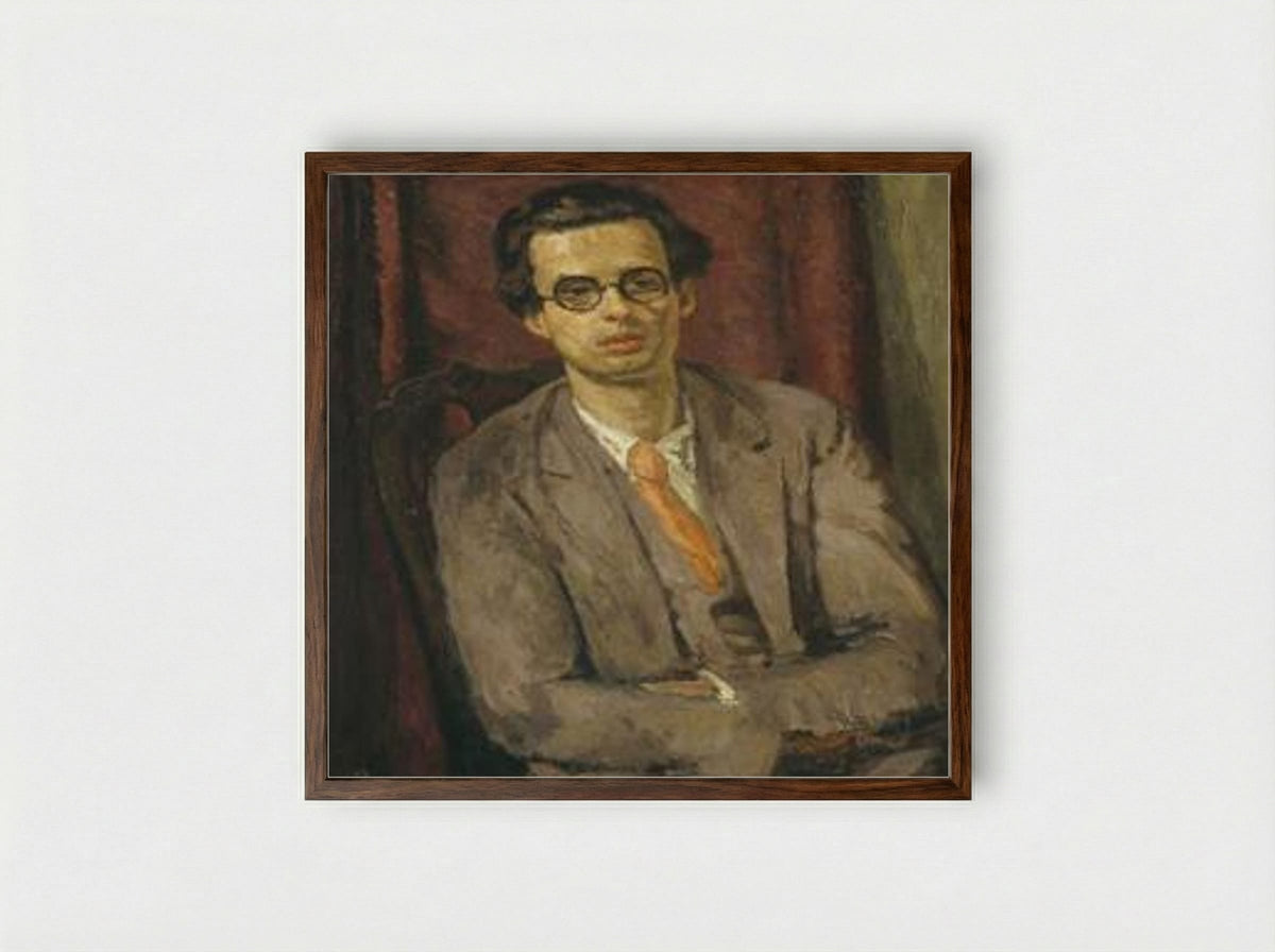 Aldous Huxley - Vanessa Bell - Framed Print Dark Wood