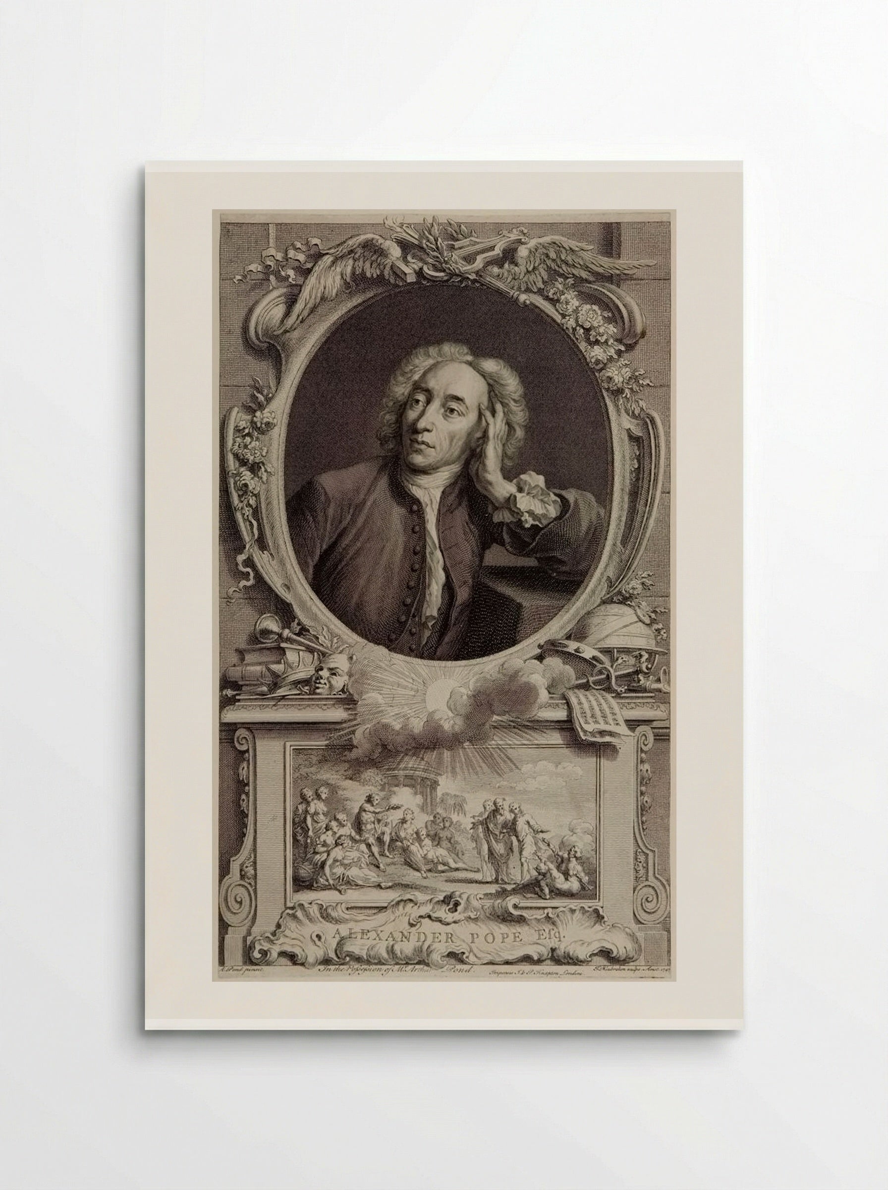 Alexander Pope - Jacobus Houbraken - Poster