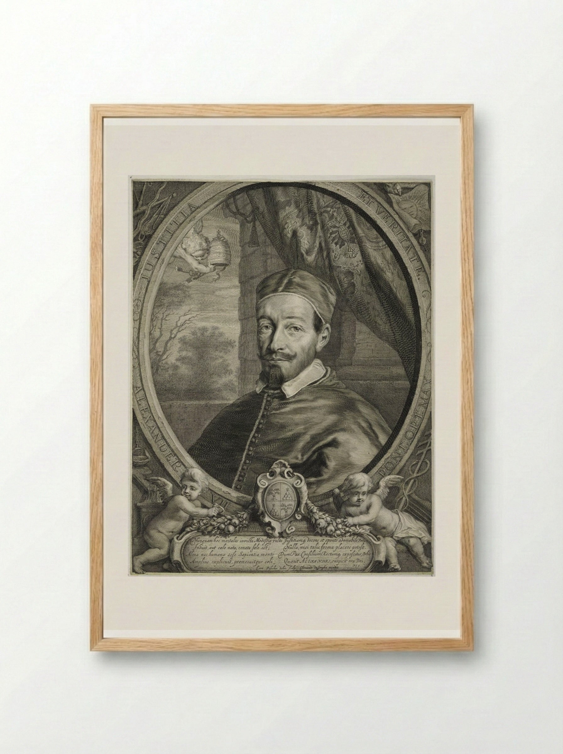 Alexander VII - Cornelis Visscher - Framed Print Wood