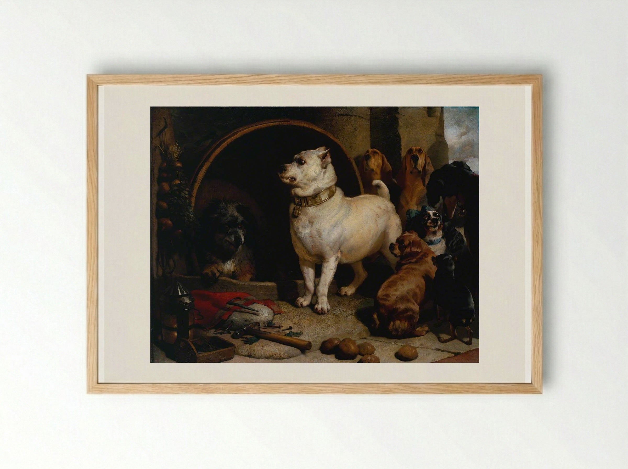 Alexander and Diogenes - Edwin Henry Landseer - Framed Print Wood