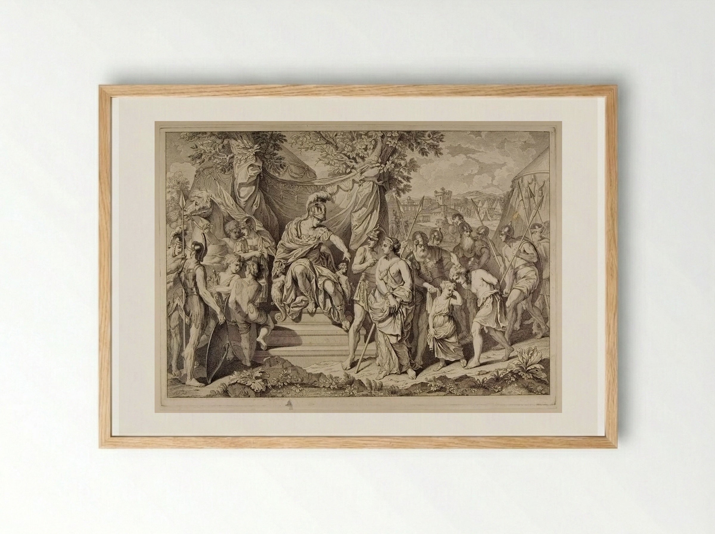 Alexander and Timoclea - Georg Friedrich Schmidt - Framed Print Wood