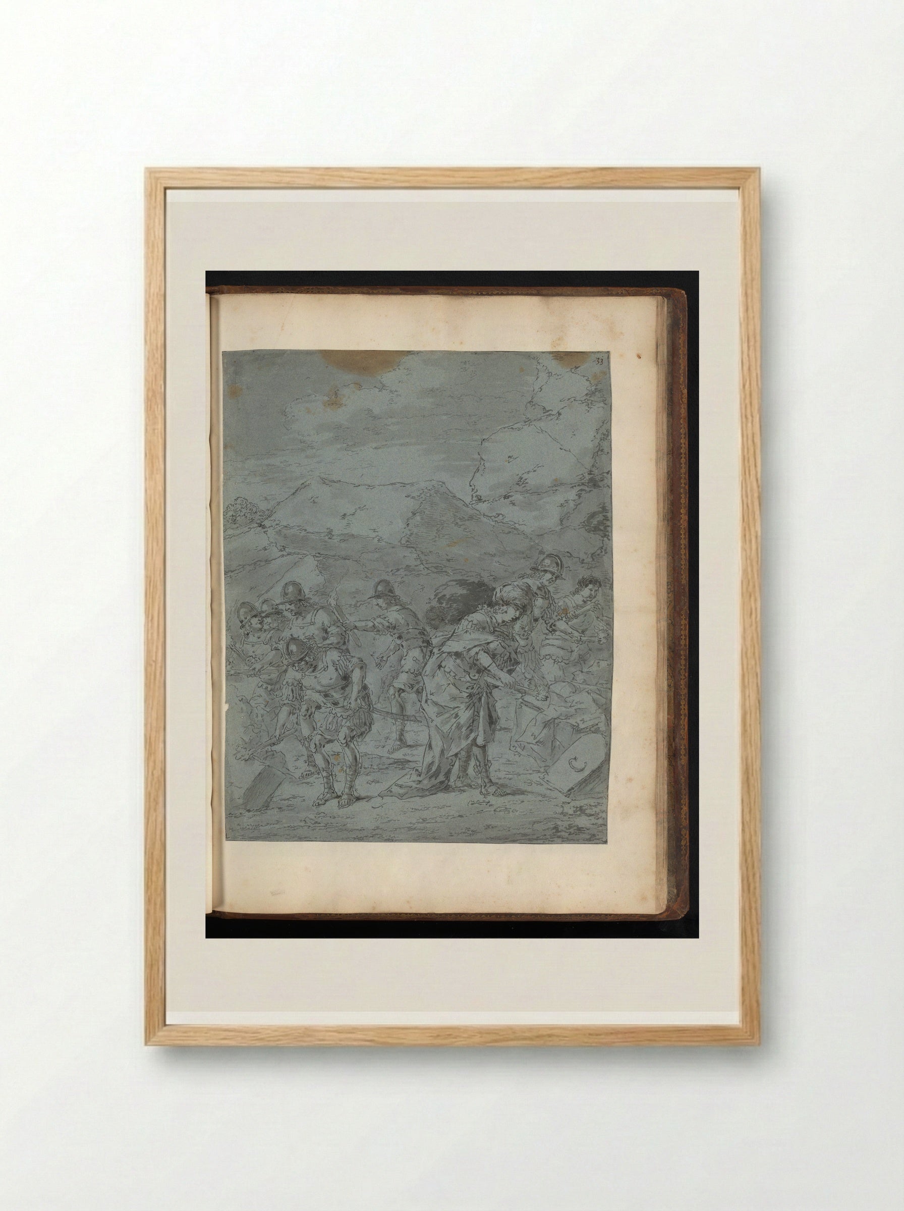 Alexander the Great Burning His Baggage - Leonaert Bramer - Framed Print Wood