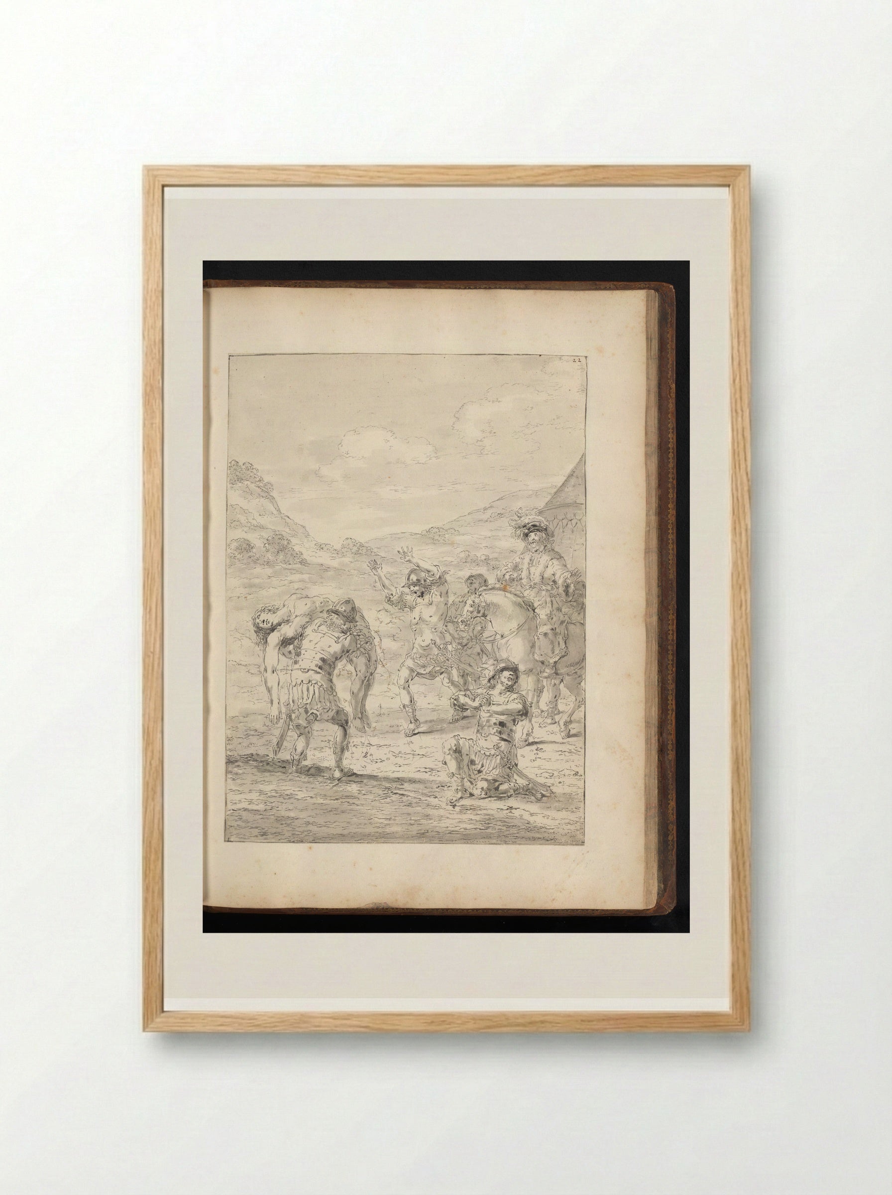 Alexander the Great Carried from the Cydnus - Leonaert Bramer - Framed Print Wood