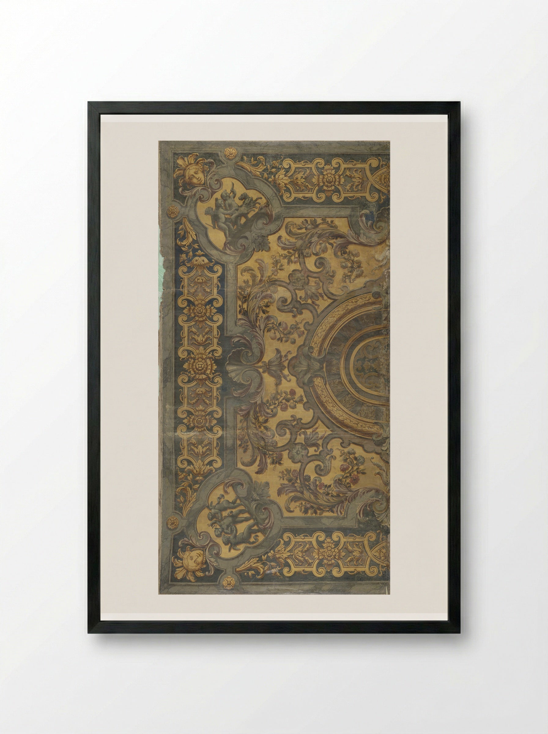 Alexander the Great Covering the Body of Darius with his Mantle - Elias van Nijmegen - Framed Print Black