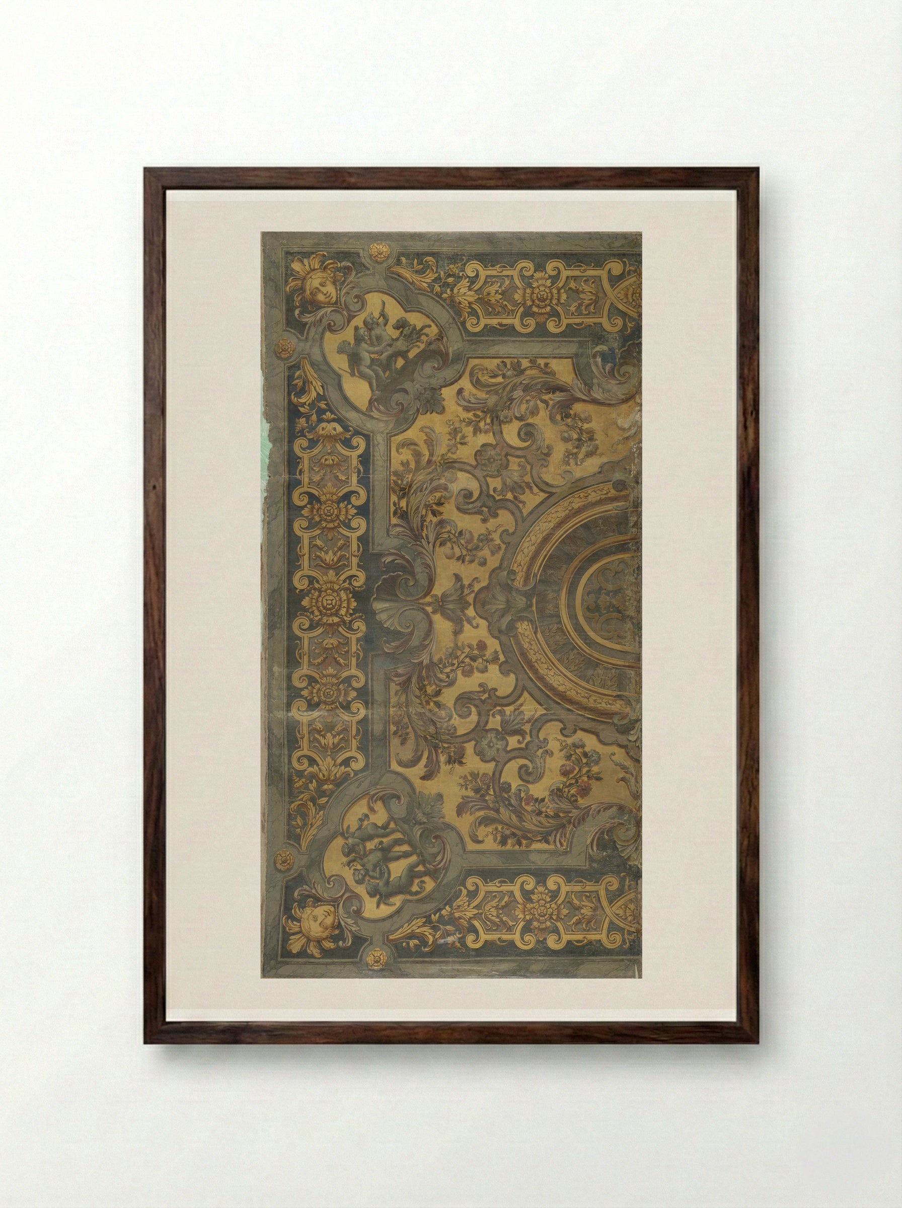 Alexander the Great Covering the Body of Darius with his Mantle - Elias van Nijmegen - Framed Print Dark Wood