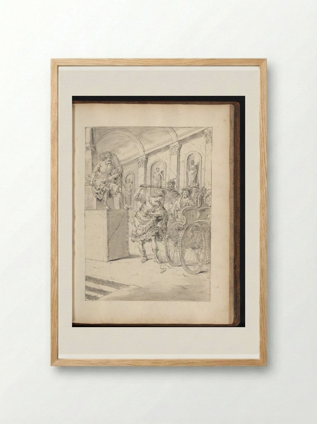 Alexander the Great Cutting the Gordian Knot - Leonaert Bramer - Framed Print Wood