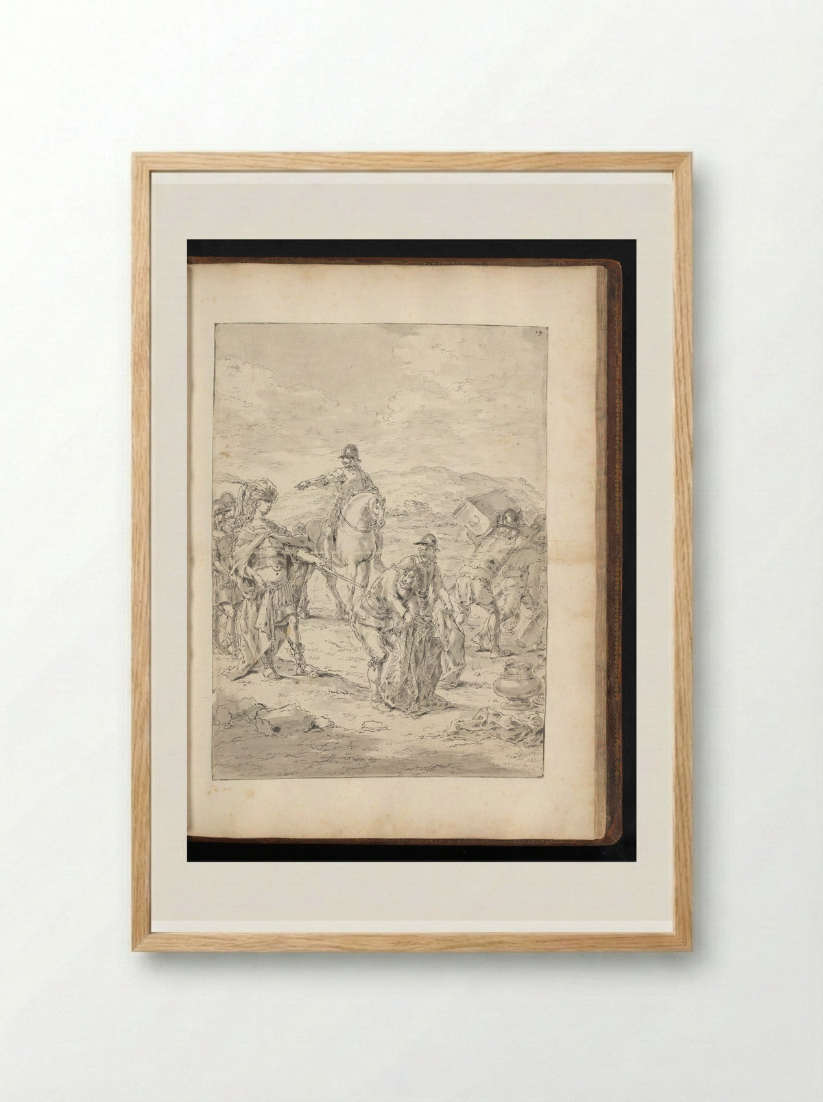 Alexander the Great Distributing the Spoils after his Victory over the Persians - Leonaert Bramer - Framed Print Wood