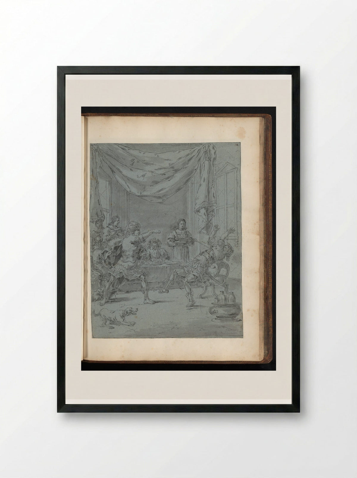 Alexander the Great Kills Cleitus - Leonaert Bramer - Framed Print Black