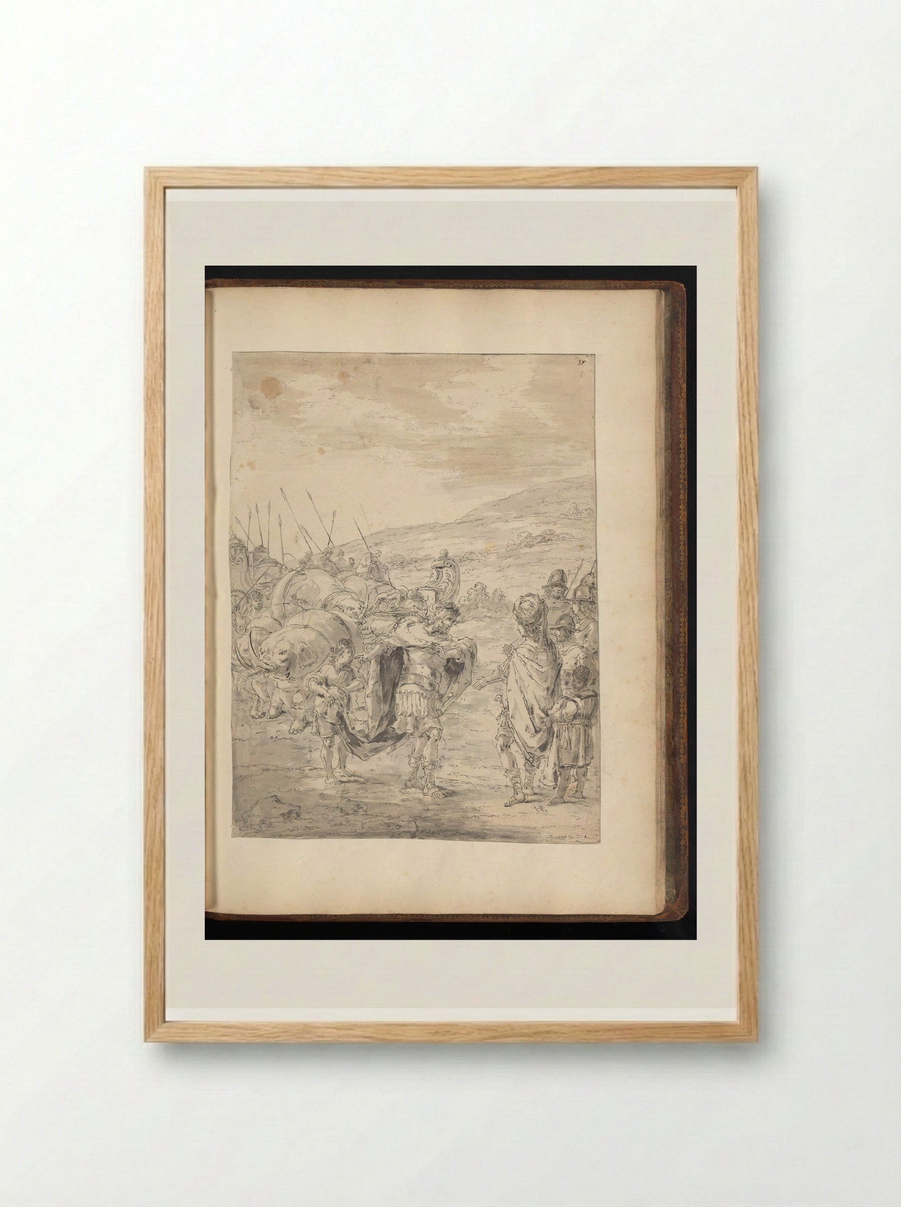 Alexander the Great Meets King Taxiles - Leonaert Bramer - Framed Print Wood