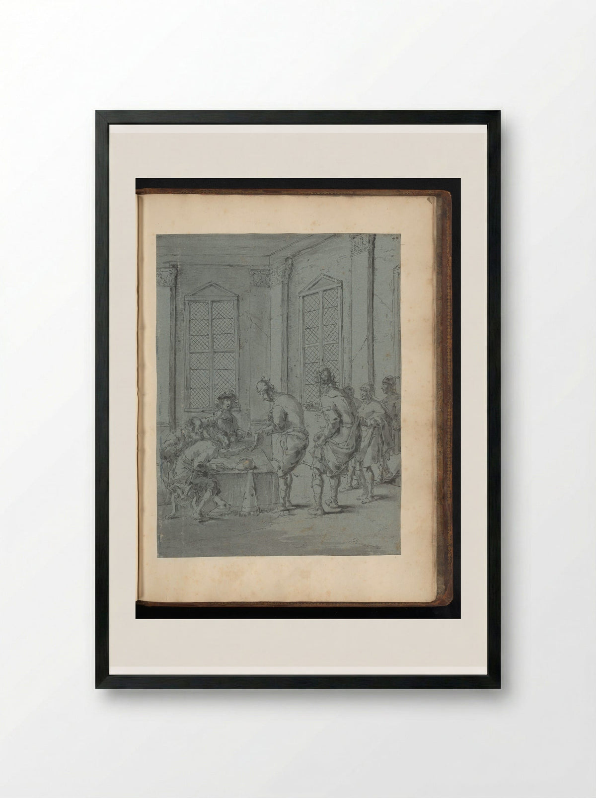 Alexander the Great Pays the Debts of His Soldiers - Leonaert Bramer - Framed Print Black