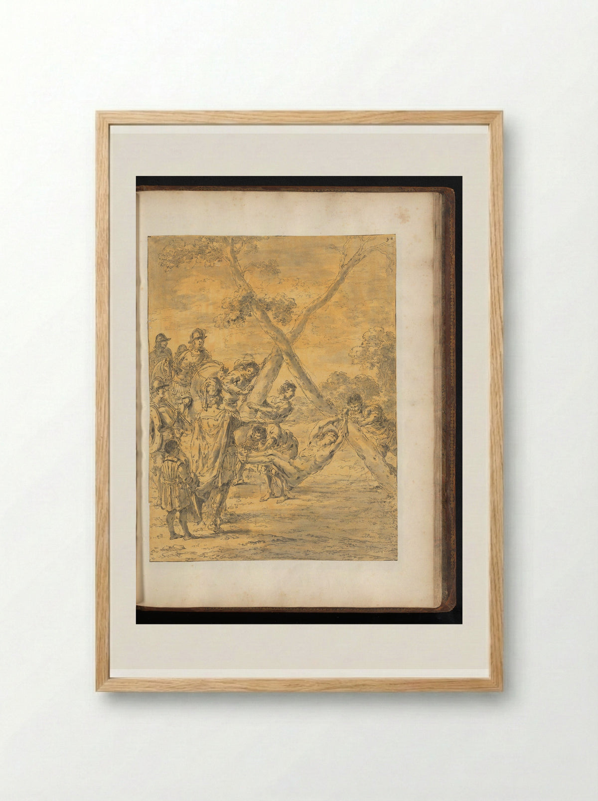 Alexander the Great Punishing Bessus - Leonaert Bramer - Framed Print Wood