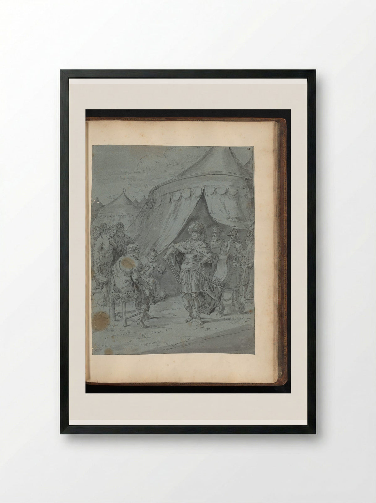 Alexander the Great Receiving Envoys - Leonaert Bramer - Framed Print Black