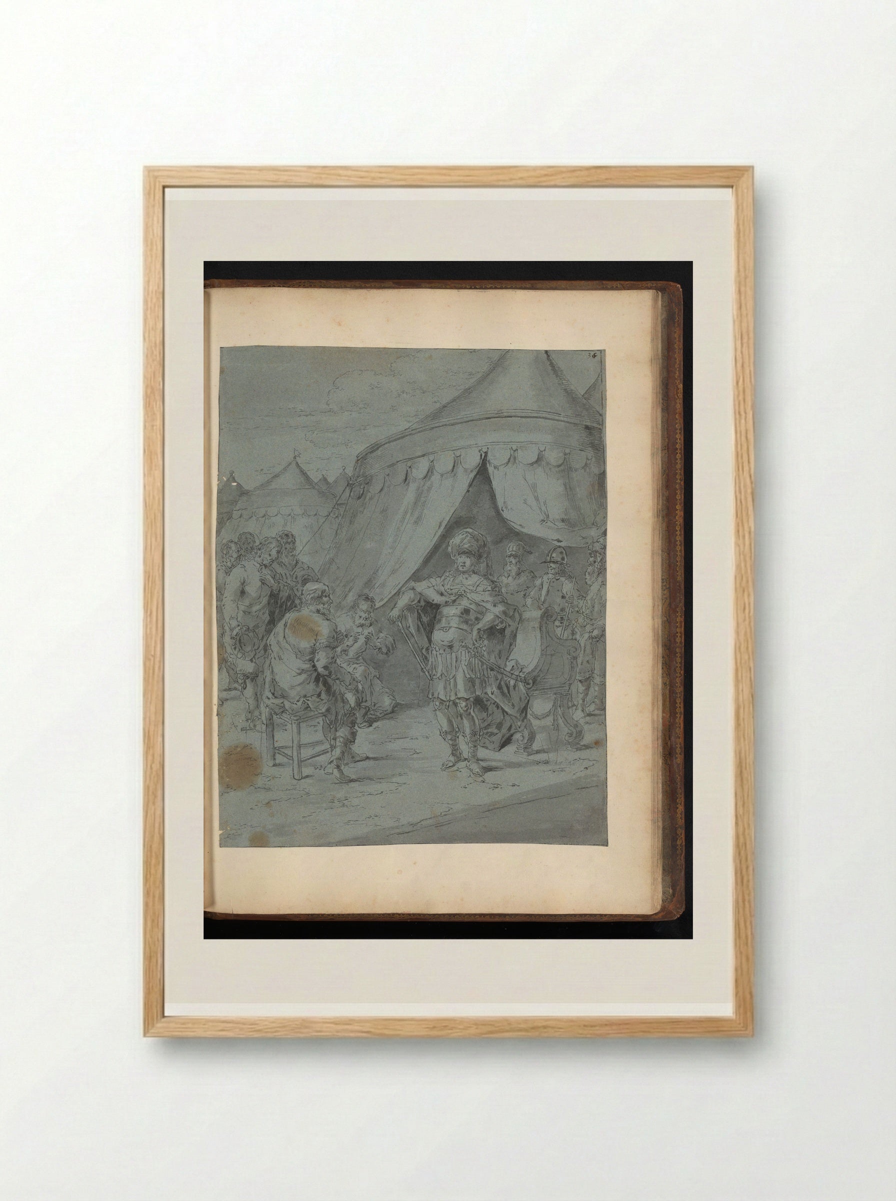 Alexander the Great Receiving Envoys - Leonaert Bramer - Framed Print Wood