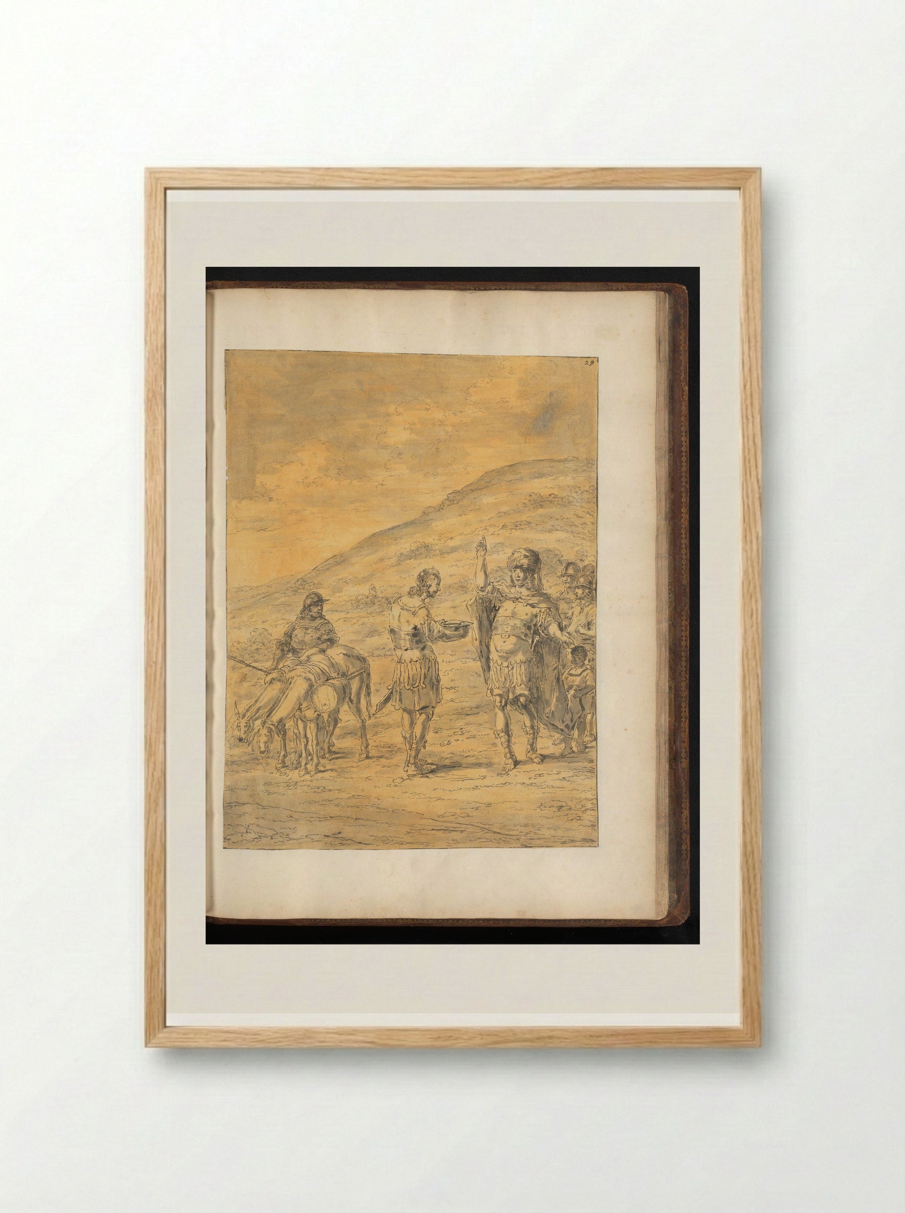 Alexander the Great Refusing Water - Leonaert Bramer - Framed Print Wood