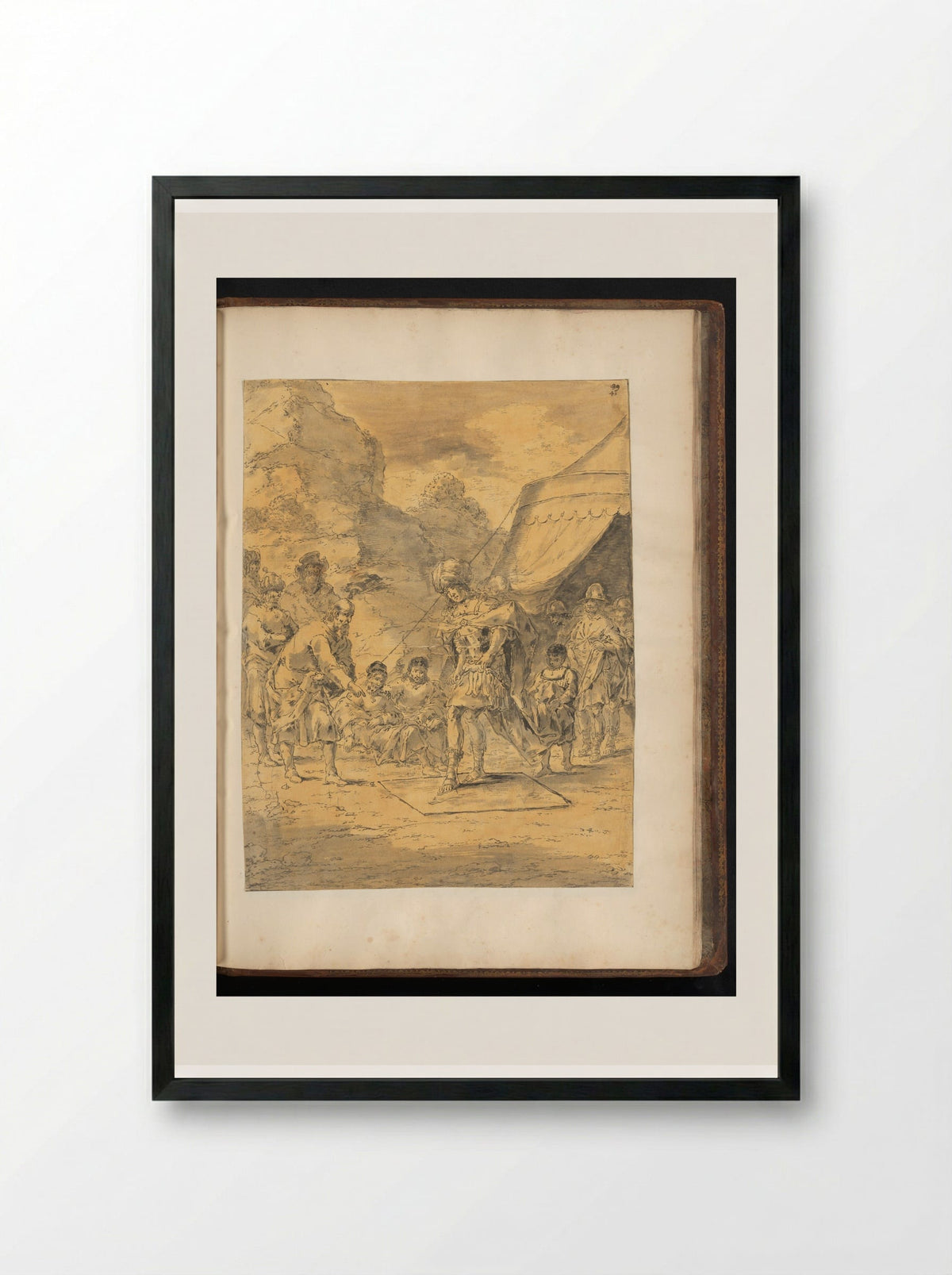 Alexander the Great and the Gymnosophists - Leonaert Bramer - Framed Print Black