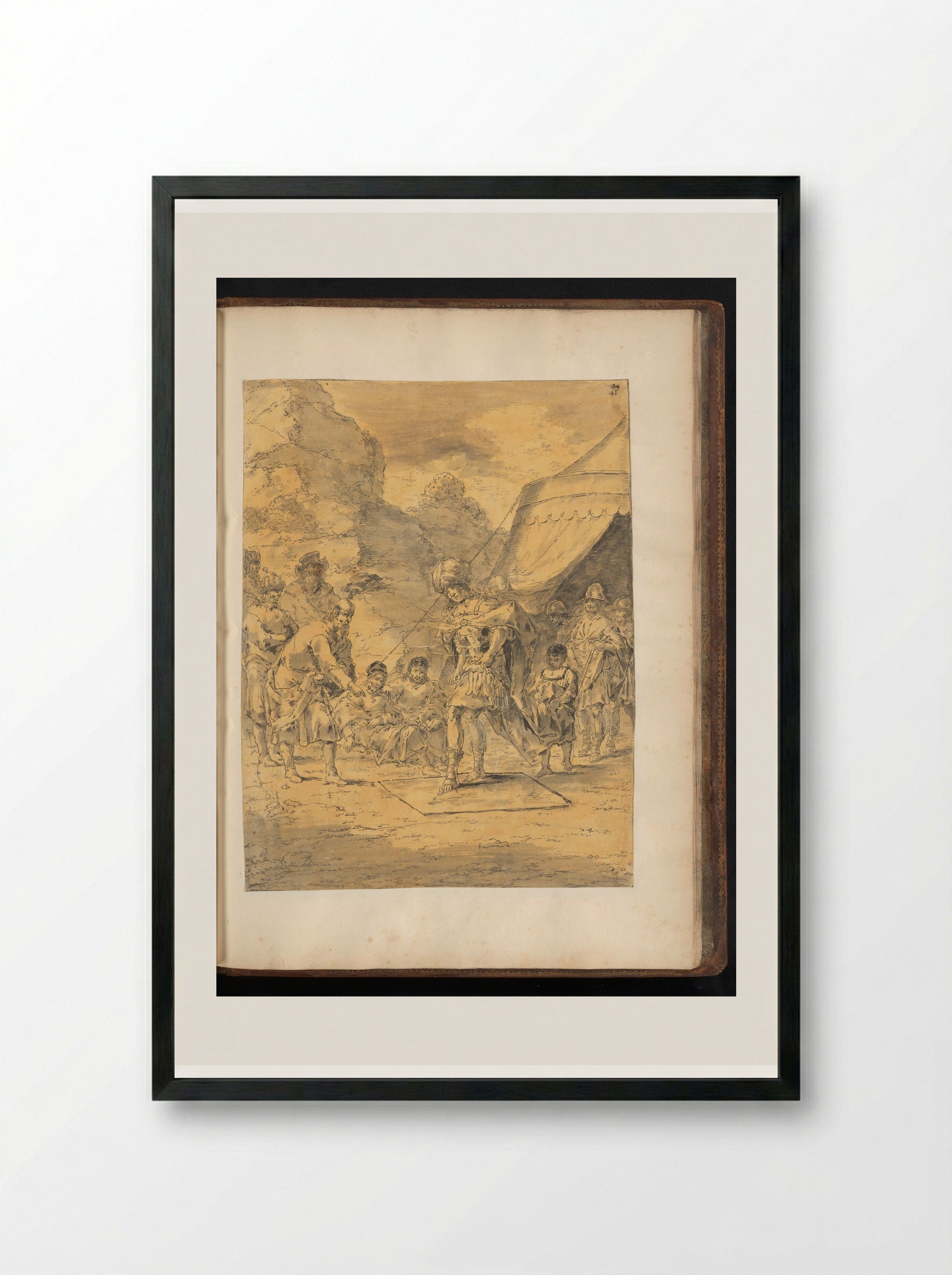 Alexander the Great and the Gymnosophists - Leonaert Bramer - Framed Print Black