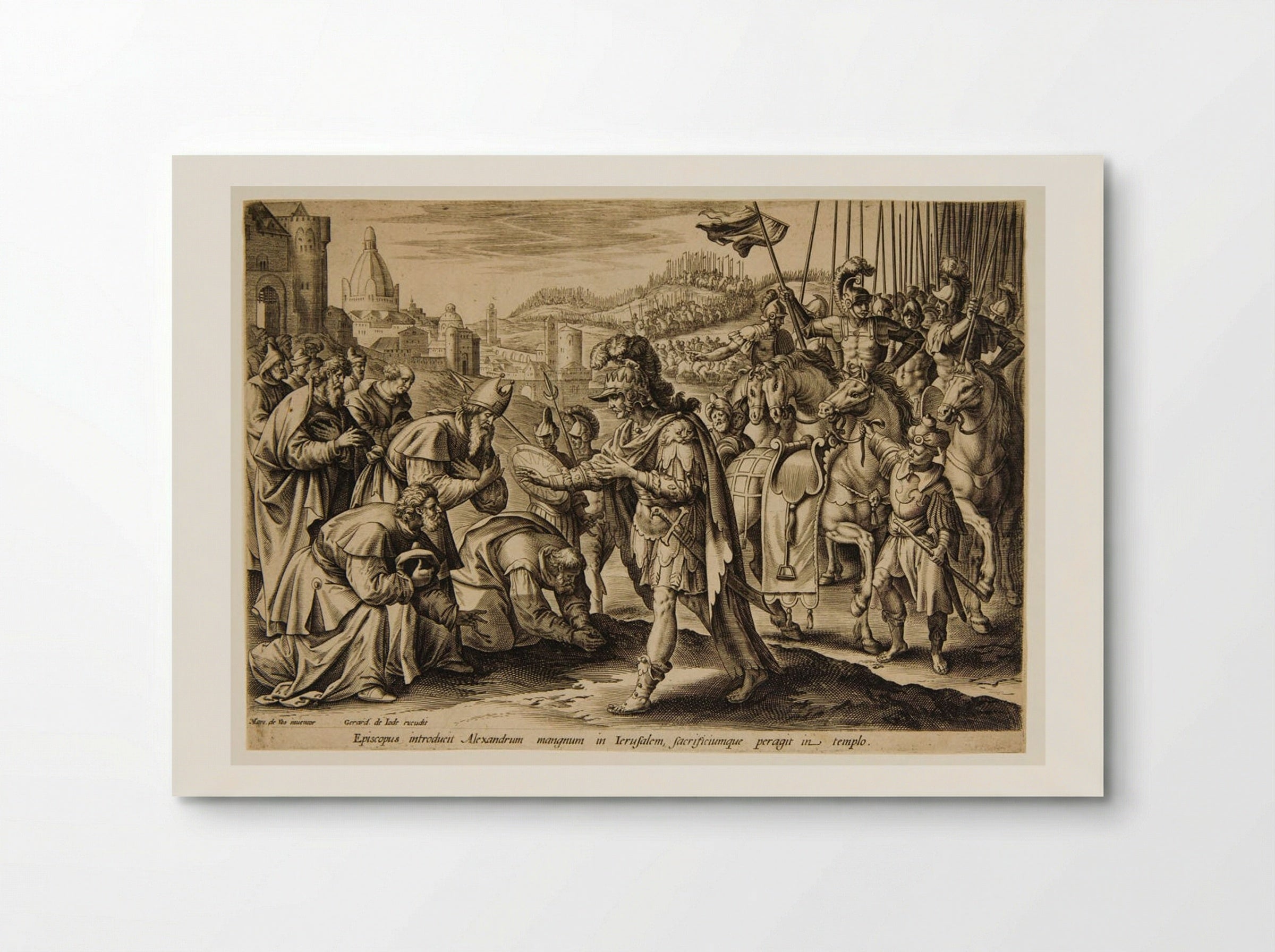 Alexander the Great in Jerusalem - Gerard de Jode - Poster