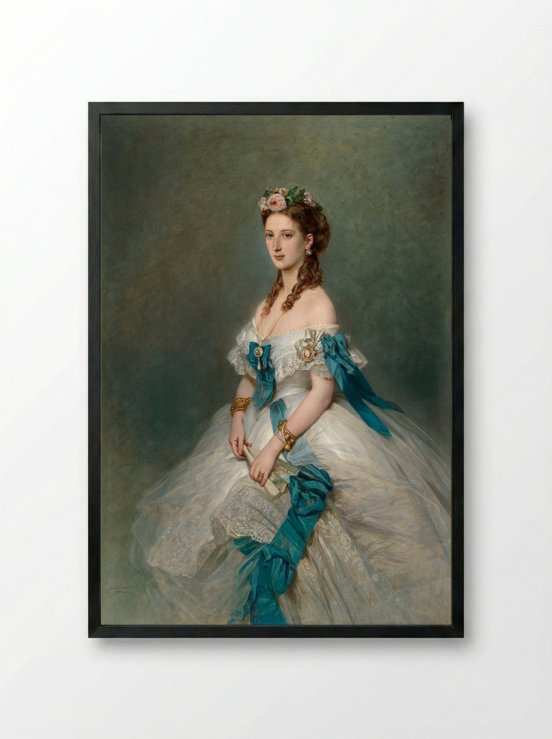 Alexandra, Princess of Wales - Franz Xaver Winterhalter - Framed Print Black