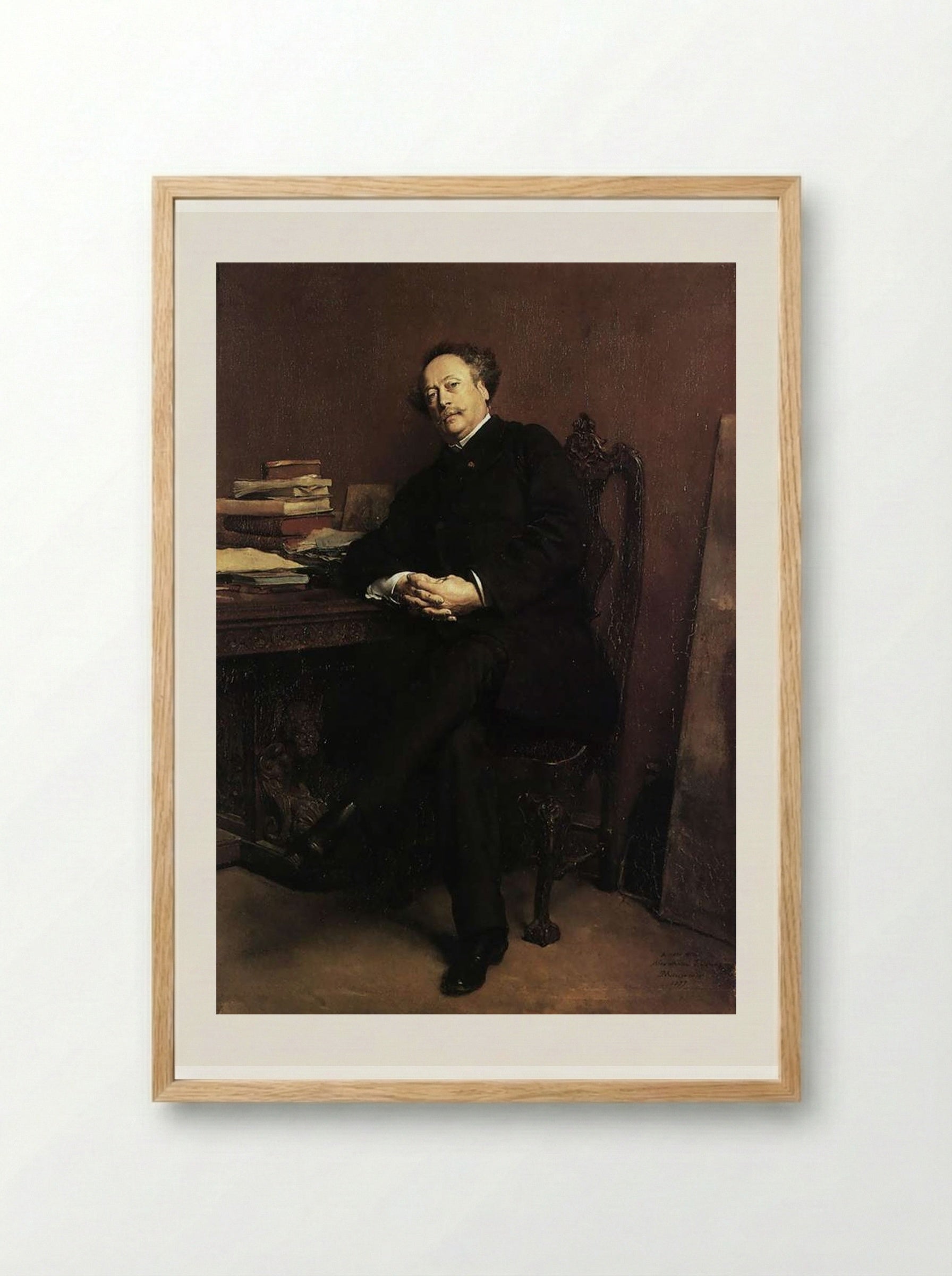 Alexandre Dumas, fils - Ernest Meissonier - Framed Print Wood