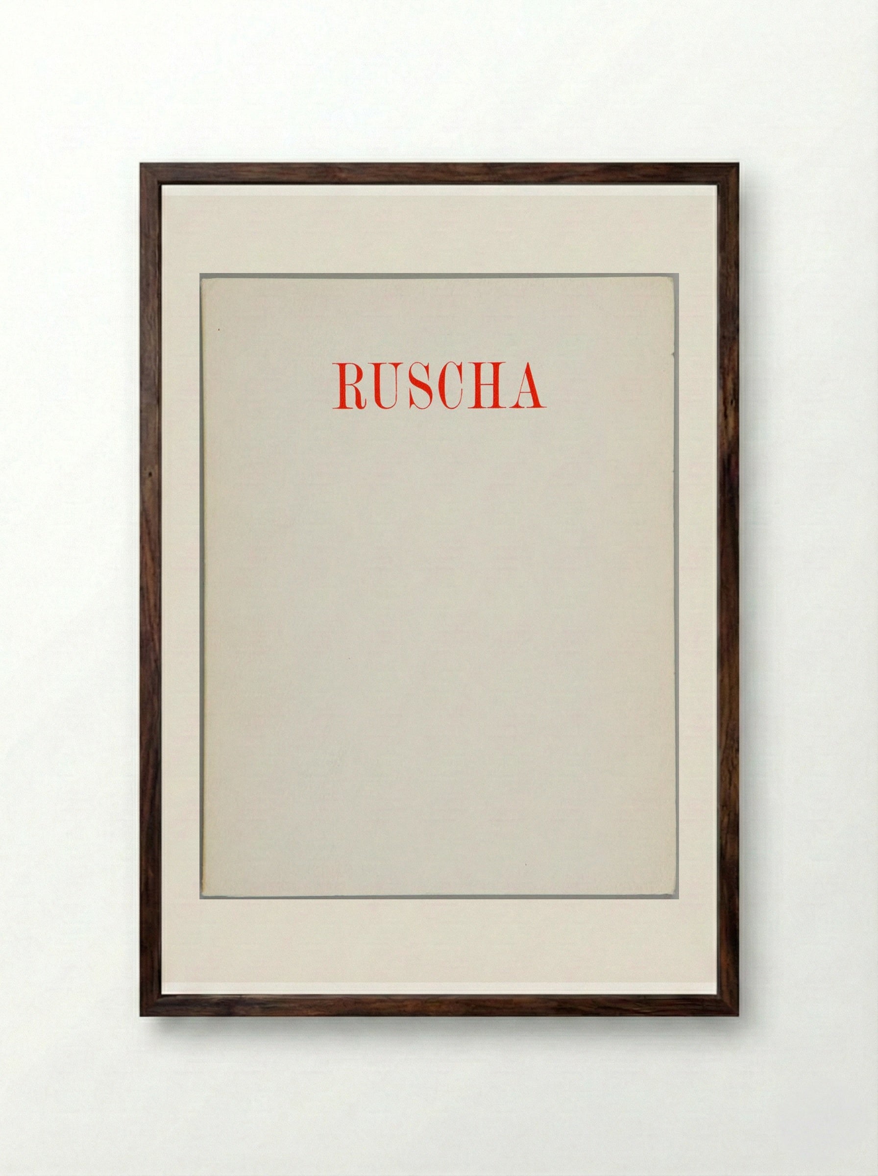 Alexandre Iolas Gallery Catalogue - Edward Ruscha - Framed Print Dark Wood
