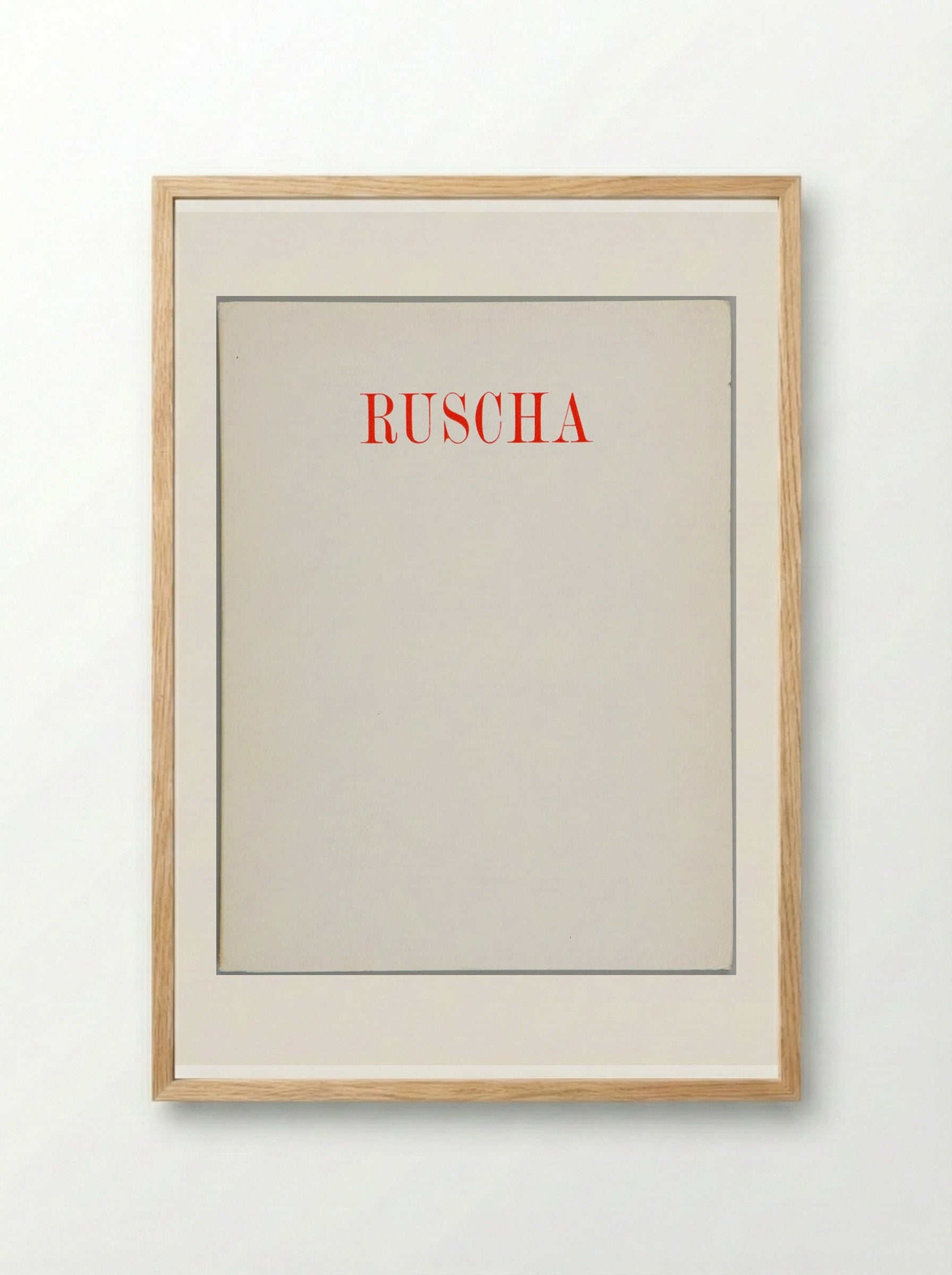 Alexandre Iolas Gallery Catalogue - Edward Ruscha - Framed Print Wood