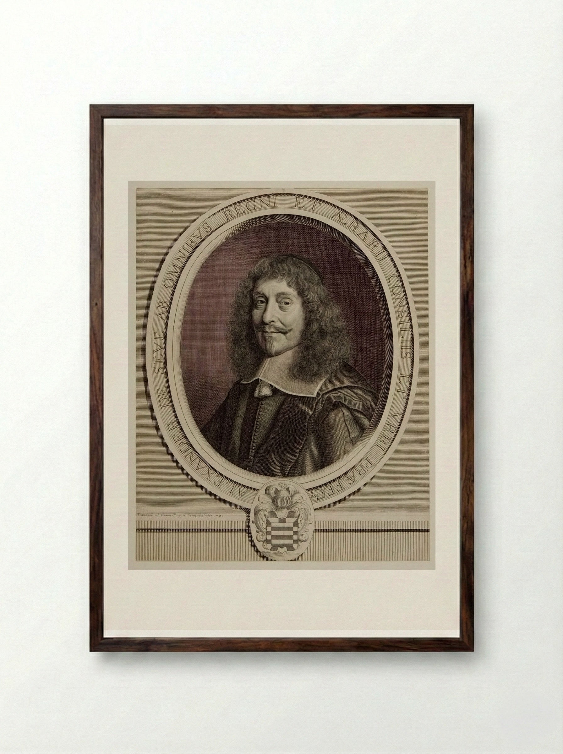 Alexandre de Sève - Robert Nanteuil - Framed Print Dark Wood