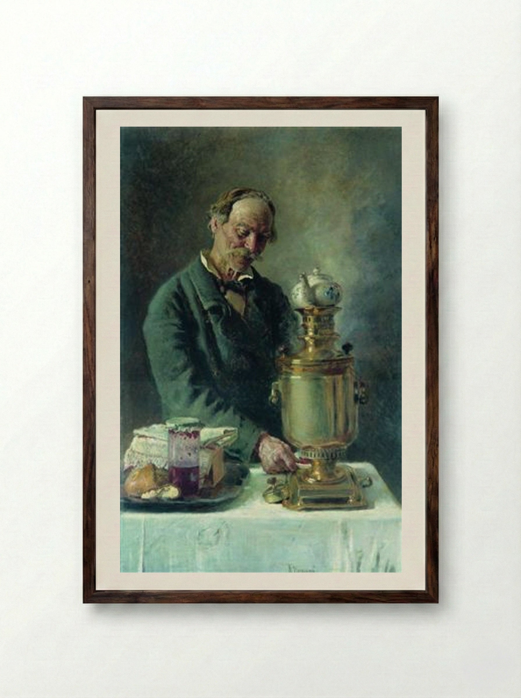 Alexeyich - Konstantin Makovsky - Framed Print Dark Wood