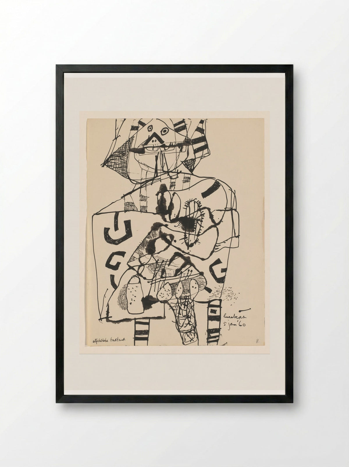 Alfabetische tartaar - Lucebert - Framed Print Black