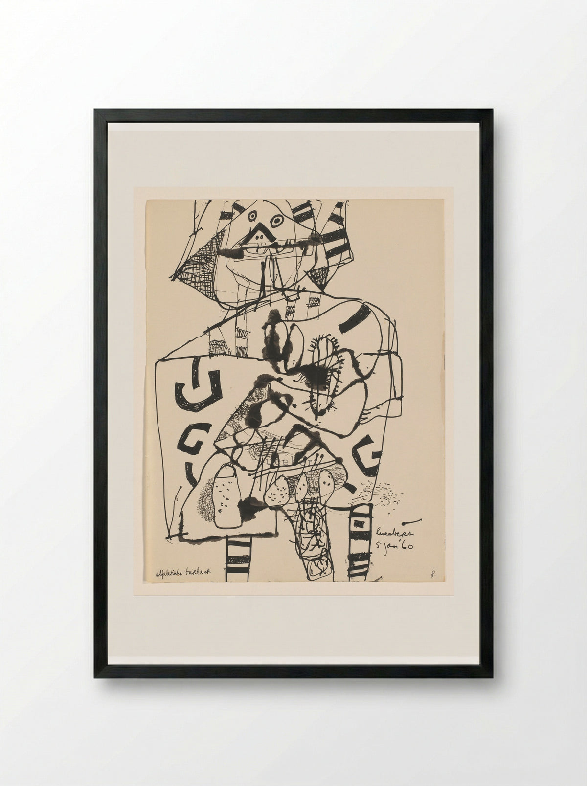 Alfabetische tartaar - Lucebert - Framed Print Black