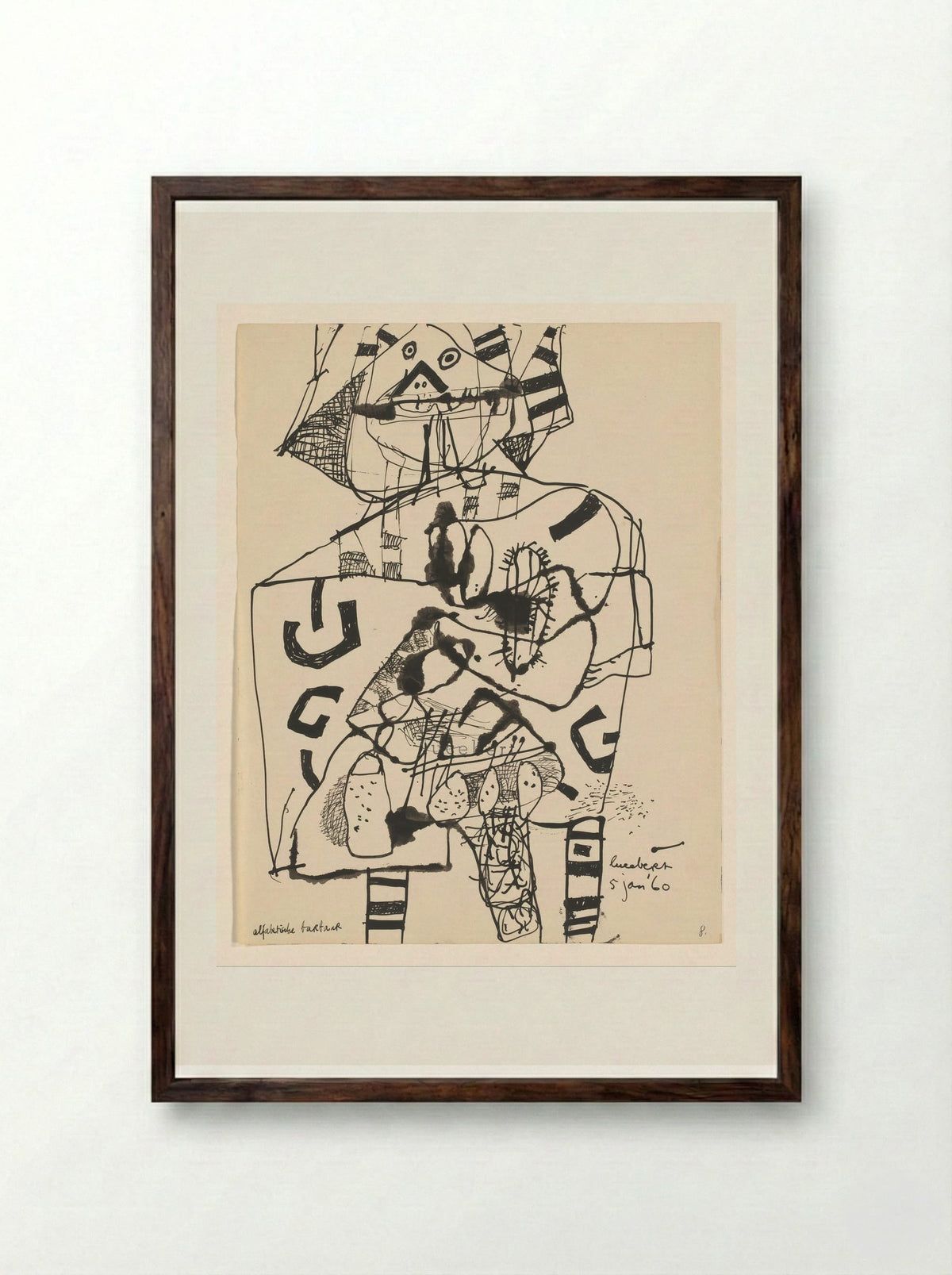 Alfabetische tartaar - Lucebert - Framed Print Dark Wood