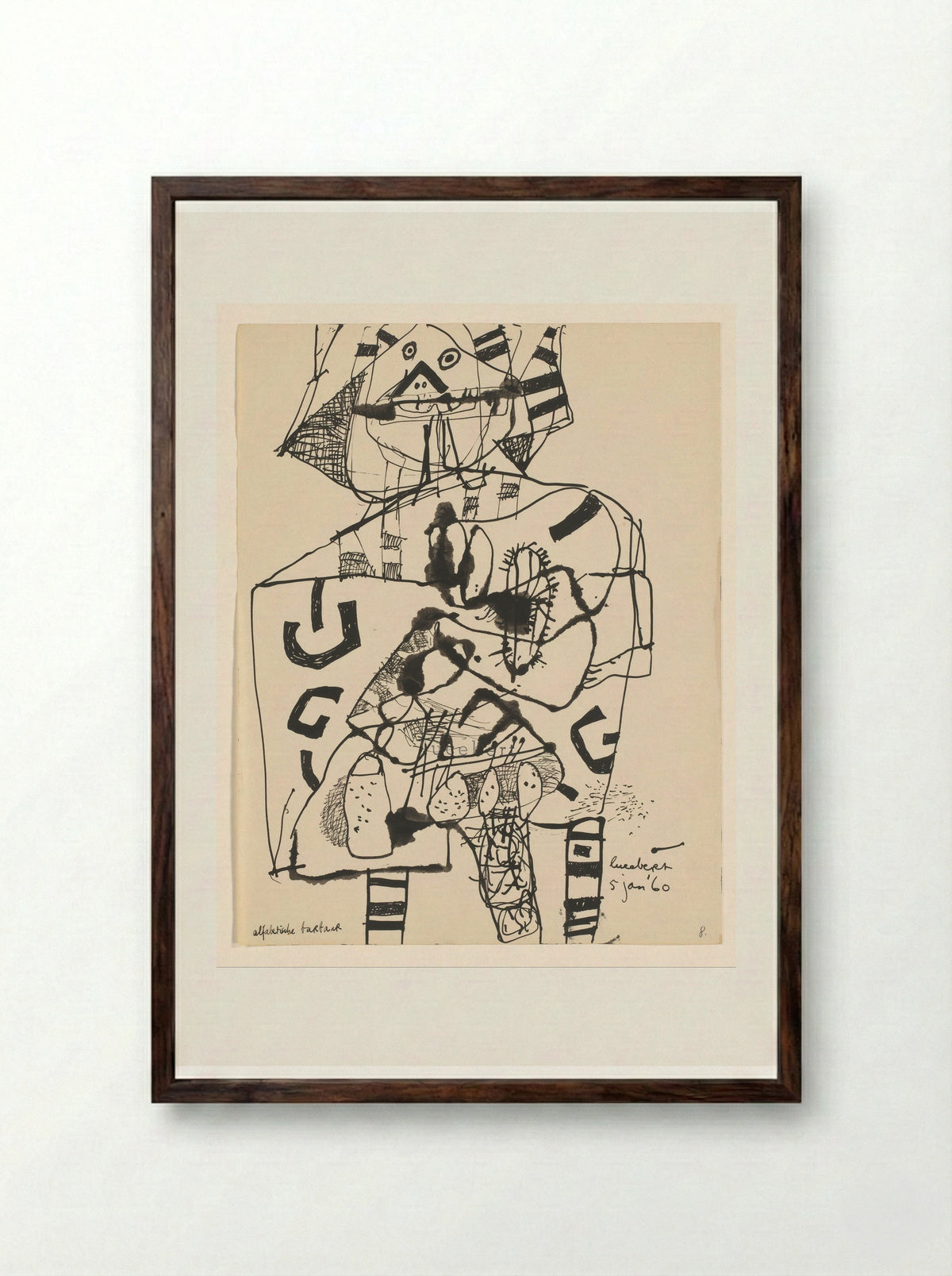Alfabetische tartaar - Lucebert - Framed Print Dark Wood