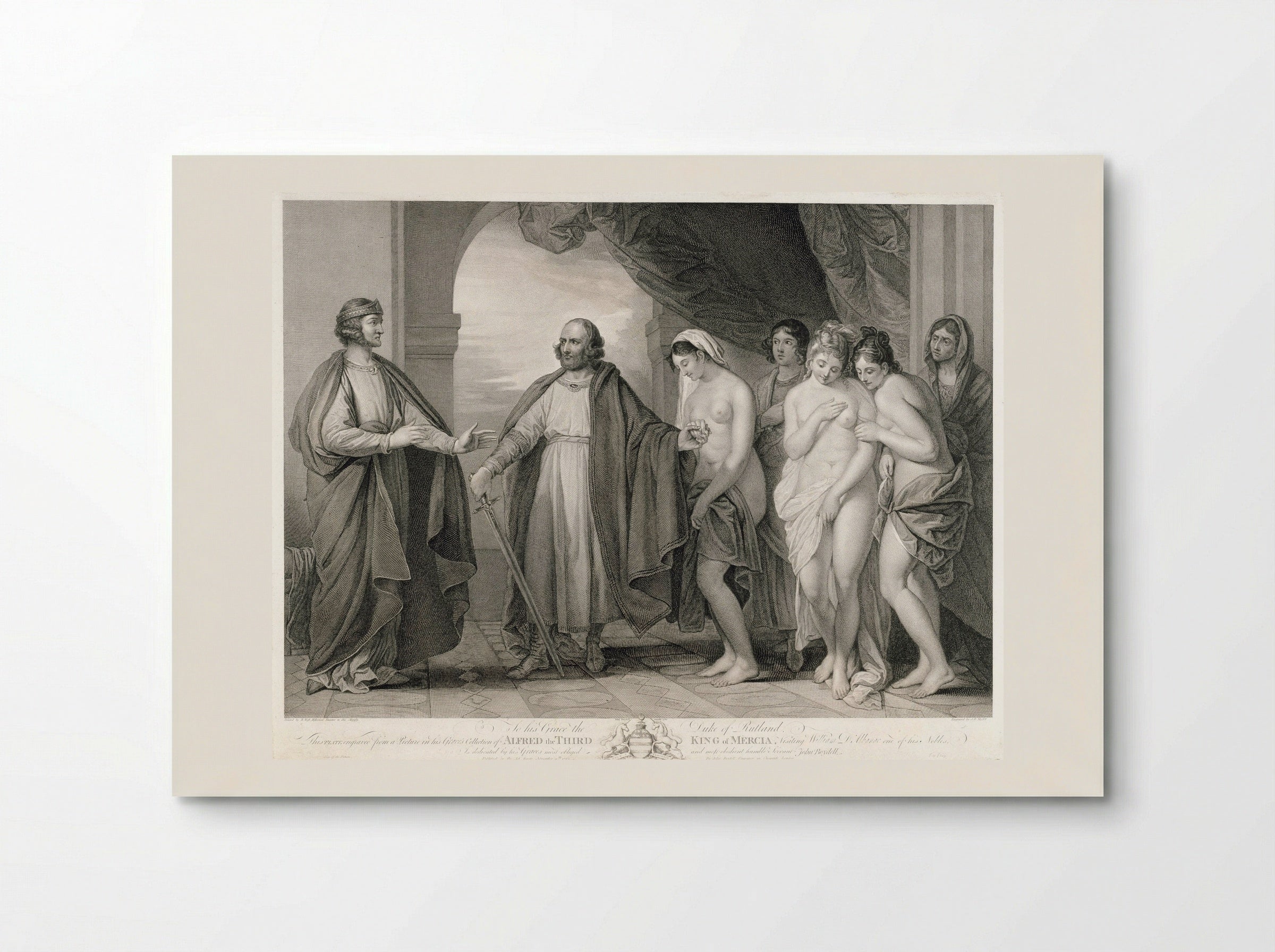 Alfred III, King of Mercia, Visiting William d'Albanac - Jean Baptiste Michel - Poster