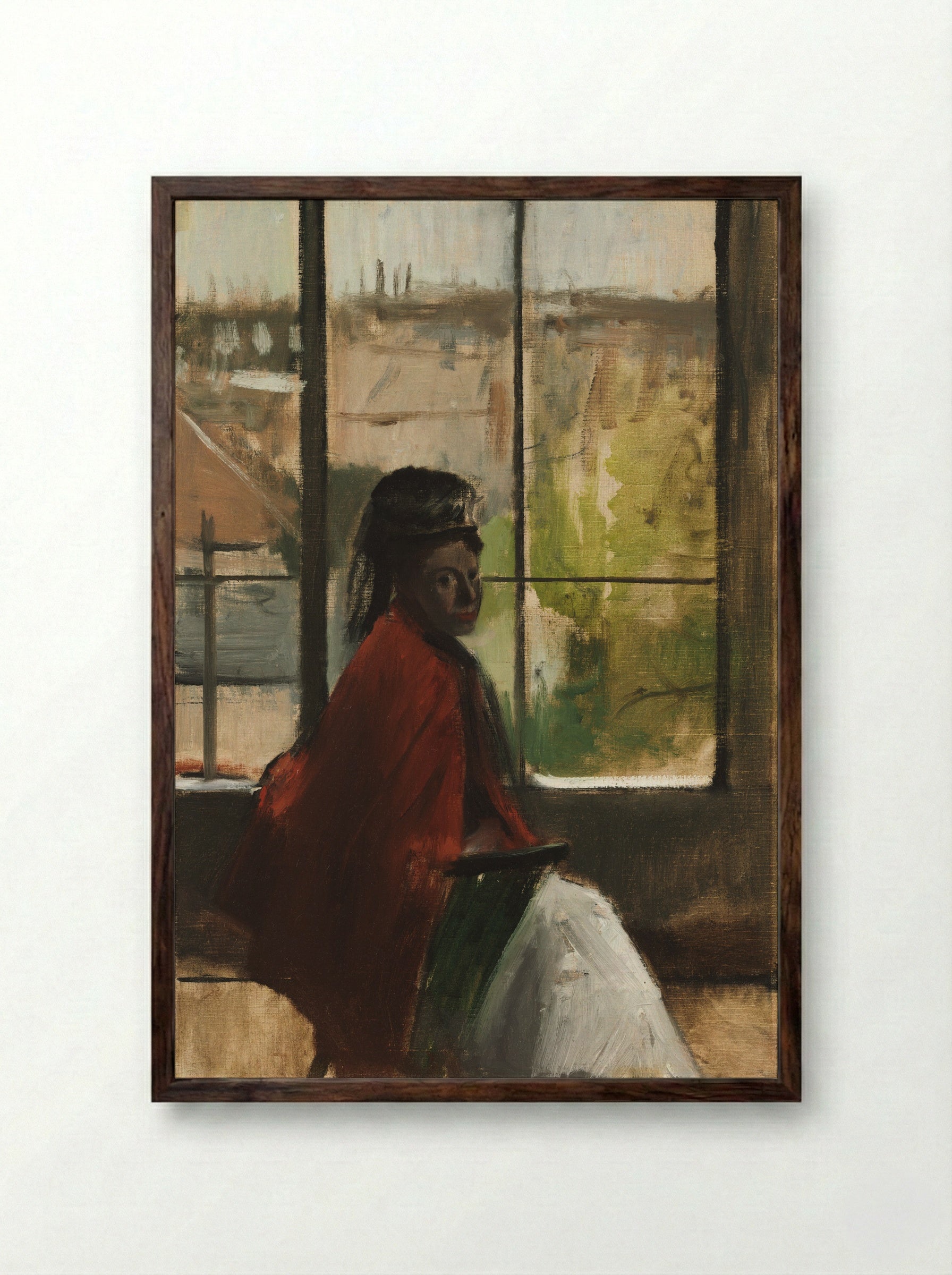 Alice Villette - Edgar Degas - Framed Print Dark Wood