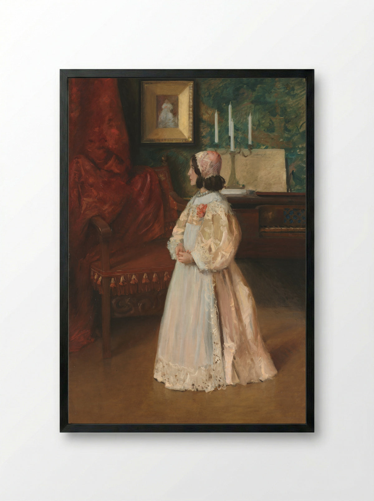 Alice - William Merritt Chase - Framed Print Black