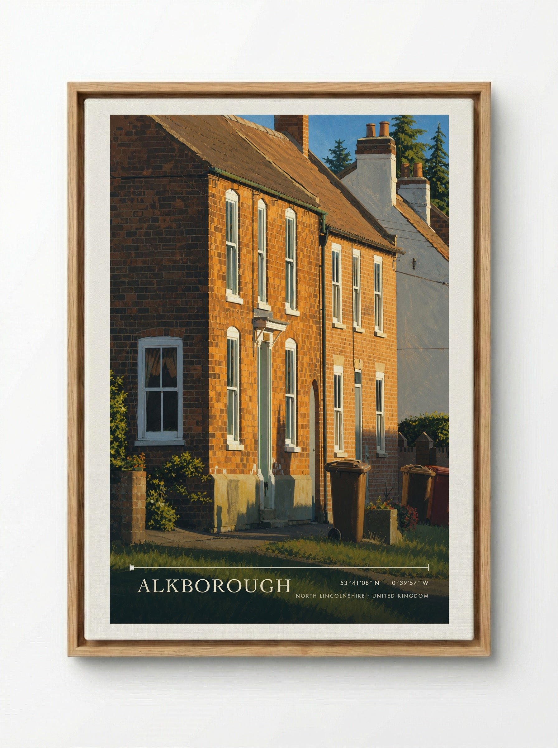 Alkborough North Lincolnshire United Kingdom Travel Poster - Framed Canvas Wood