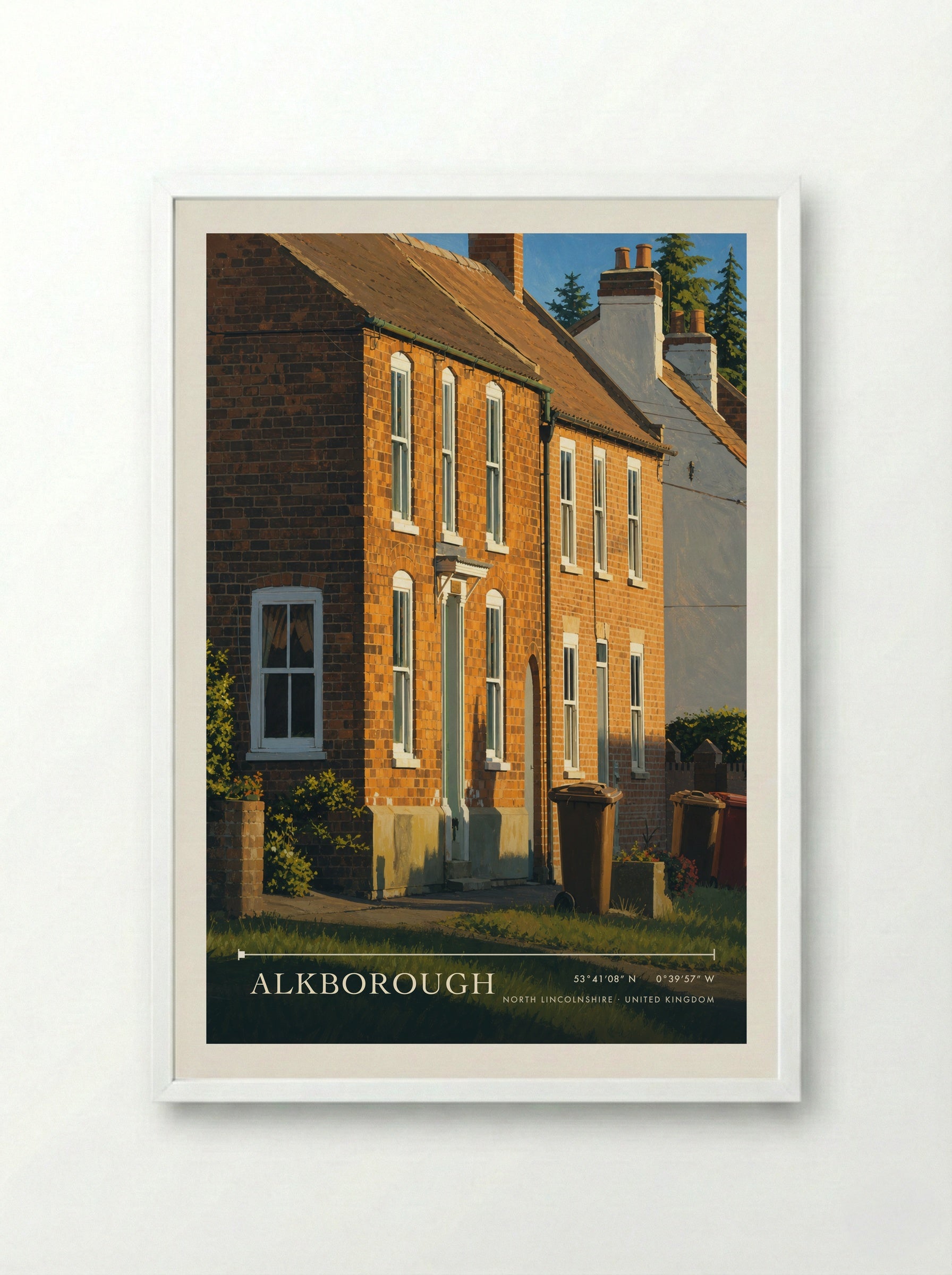 Alkborough North Lincolnshire United Kingdom Travel Poster - Framed Print White