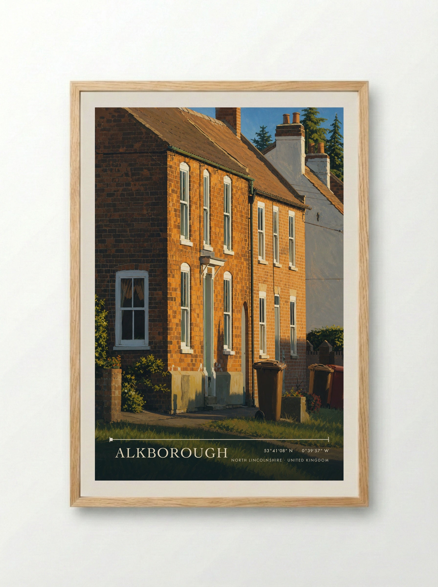 Alkborough North Lincolnshire United Kingdom Travel Poster - Framed Print Wood